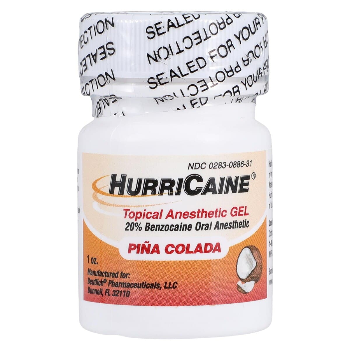 HurriCaine Topical Anesthetic Gel, 20% Benzocaine, Pina Colada, 1 oz Jar thumbnail 3