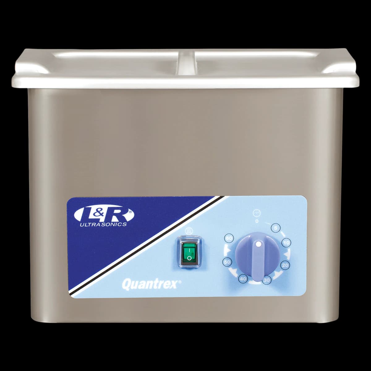 L&R Quantrex 140 Ultrasonic Cleaner with Heater, Timer, and Drain, 0.85 Gallon, 610 - Quantrex® 140 Tabletop Ultrasonic Cleaner with Heater - Image 1