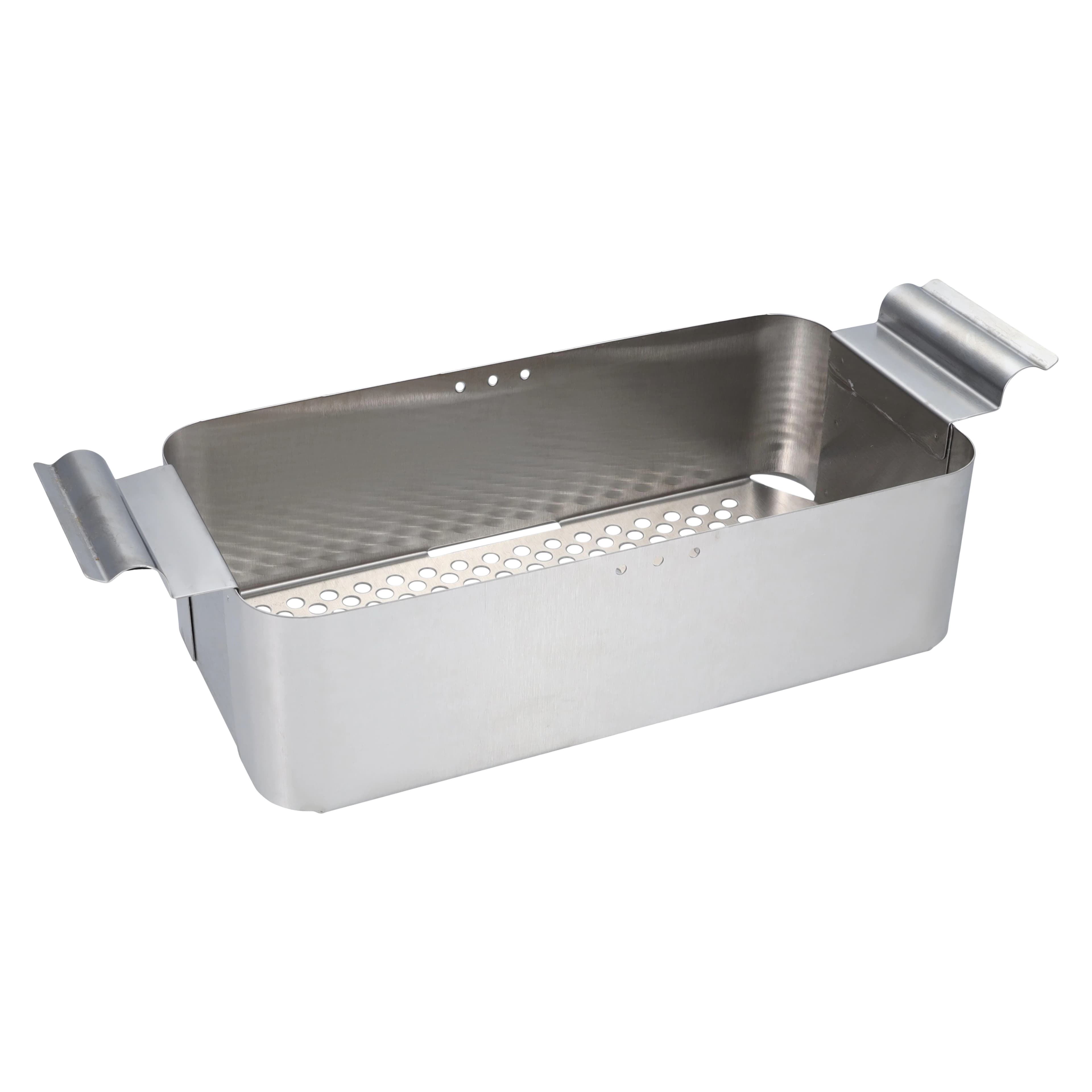L&R SweepZone 200 Stainless Steel Solid Side Draining Basket, Full Size, 18666 - Stainless Steel Draining Basket Solid Side 200 (Full-Size) - Image 1