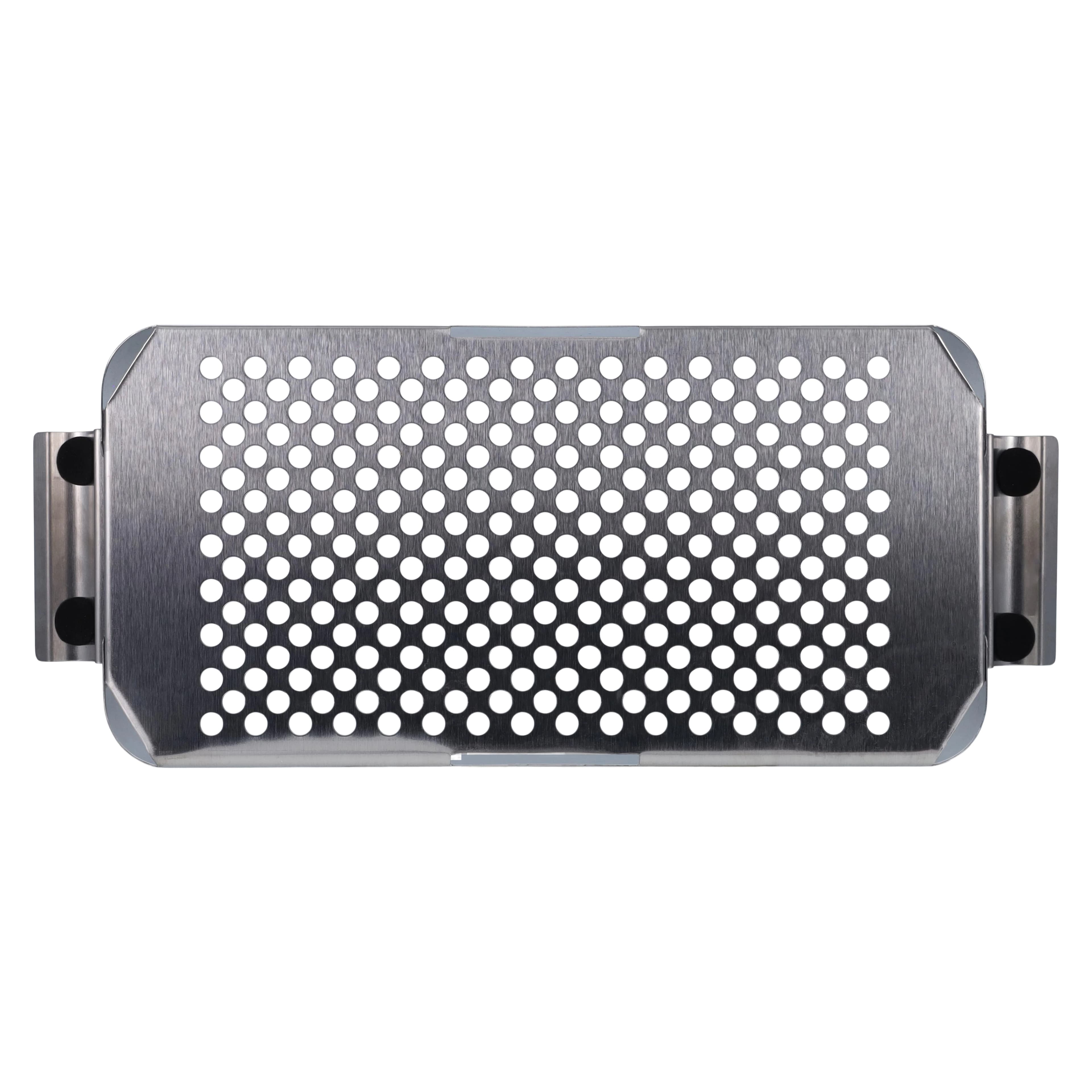 L&R SweepZone 200 Stainless Steel Solid Side Draining Basket, Full Size, 18666 thumbnail 4