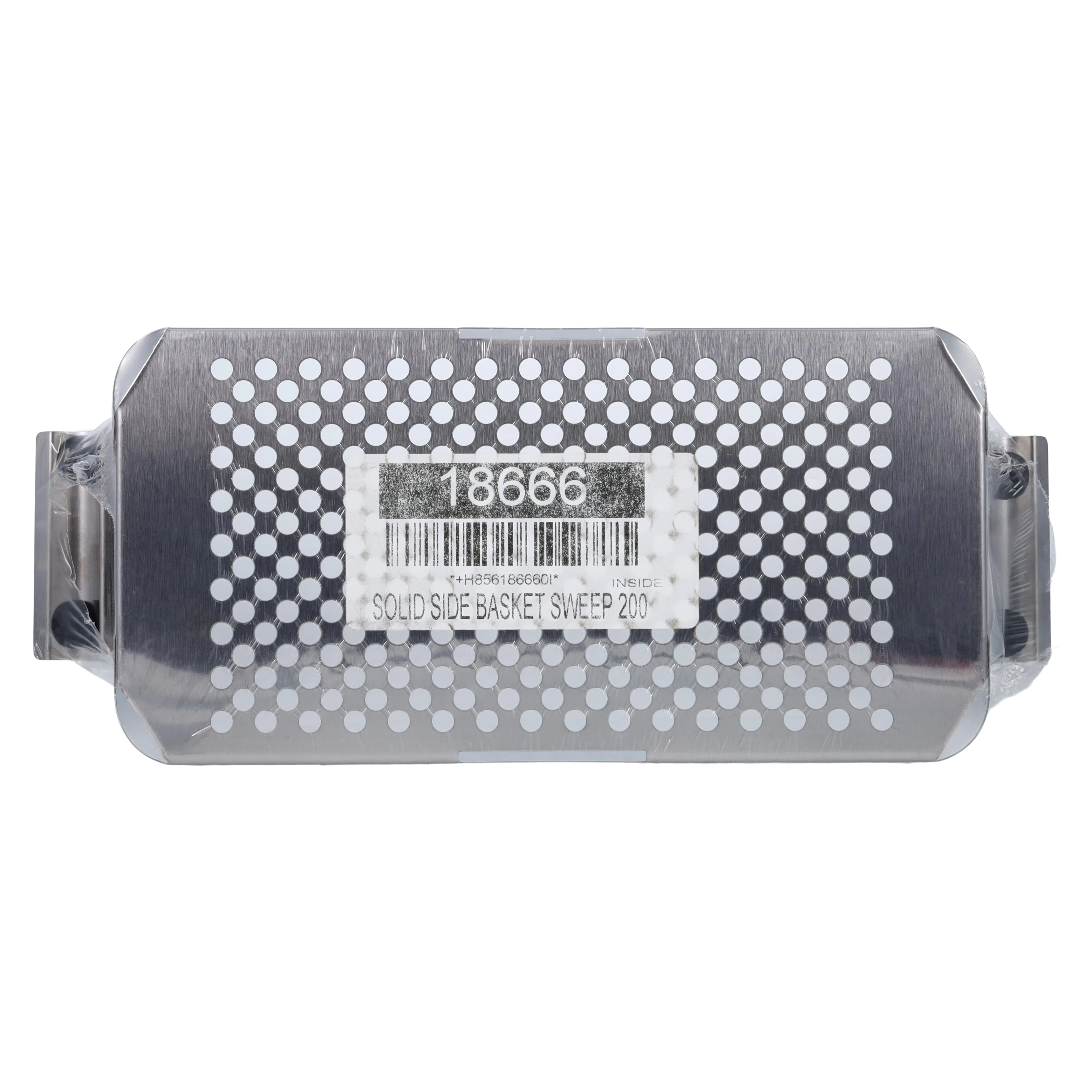 L&R SweepZone 200 Stainless Steel Solid Side Draining Basket, Full Size, 18666 thumbnail 5