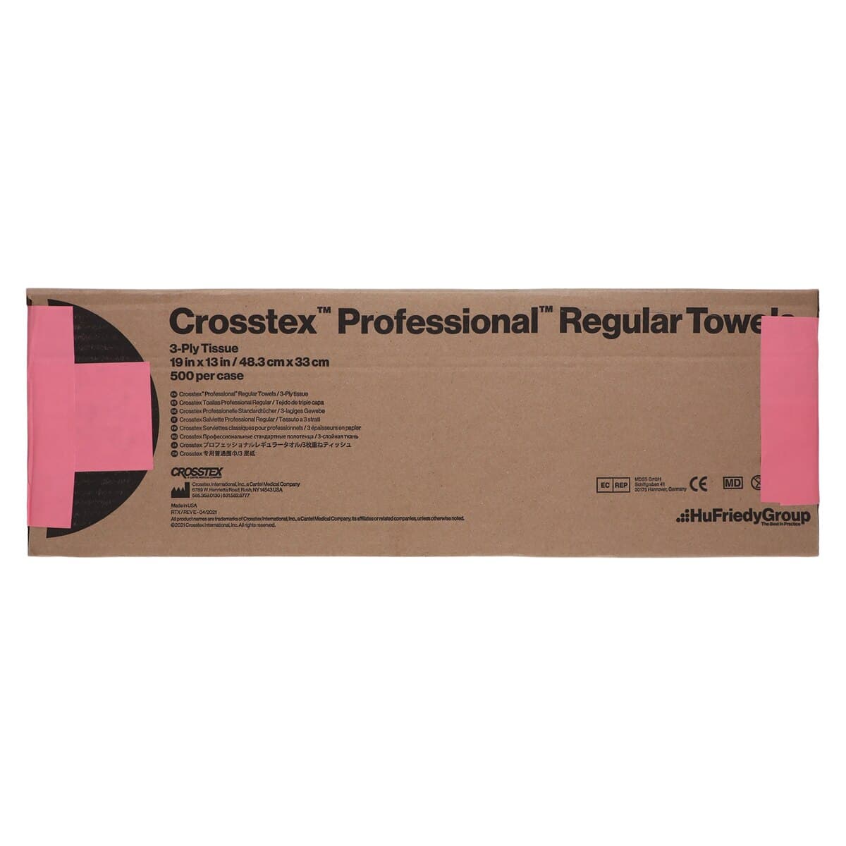 Crosstex Professional Regular 3-Ply Paper Patient Bibs, Dusty Rose, 13" x 19", 500/Case, WTXDR thumbnail 3