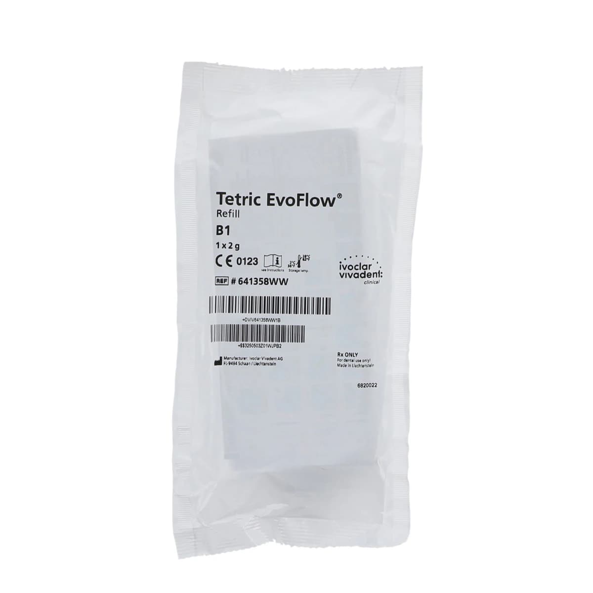 Tetric EvoFlow® Flowable Composite Syringe Refill, Shade B1 (Enamel), 2g, 641358WW - Tetric EvoFlow® Refills Enamel Shade B1 Syringe 2g - Image 1