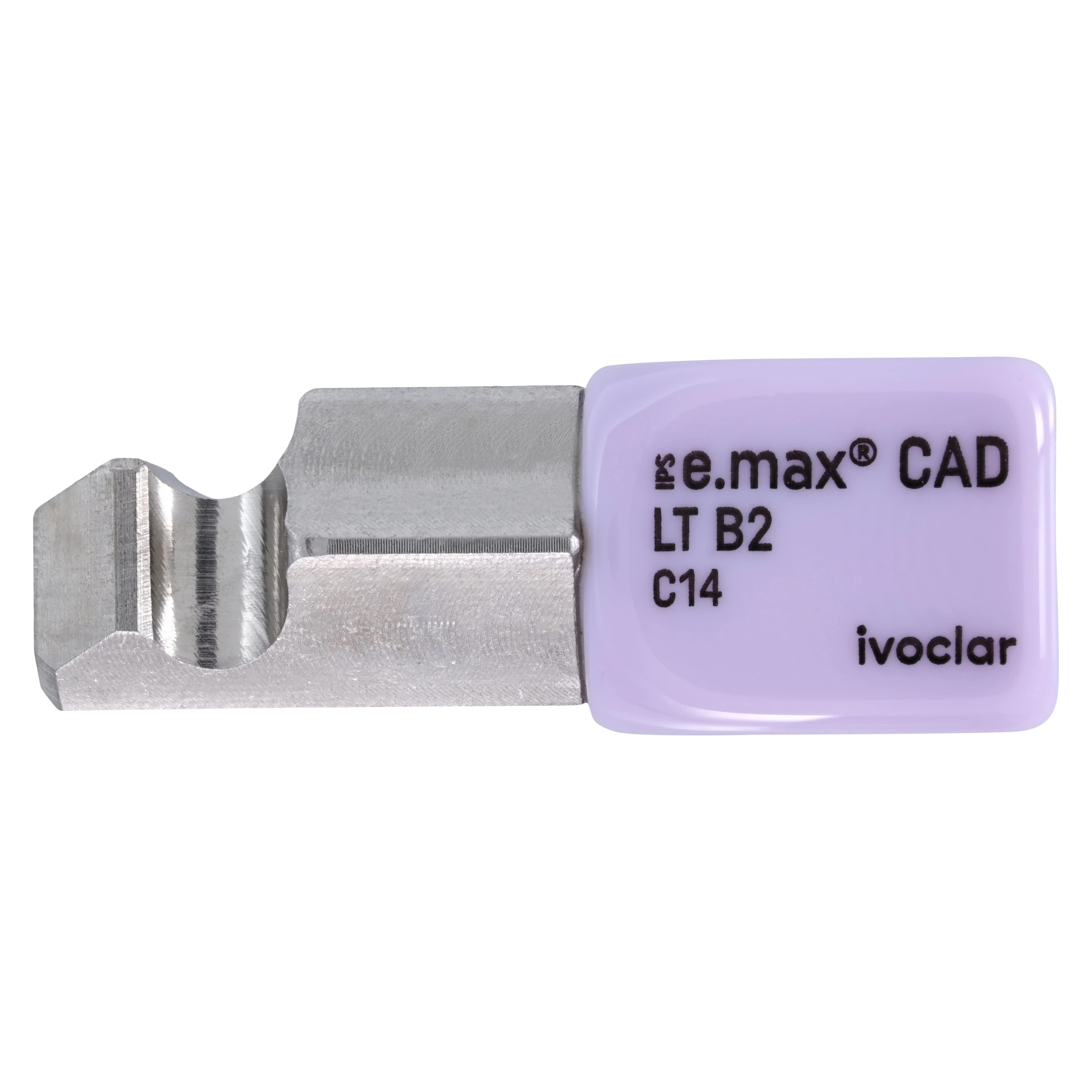 IPS e.max CAD PlanMill Blocks, Low Translucency (LT), Shade B2, Size C14, 5/Box thumbnail 2