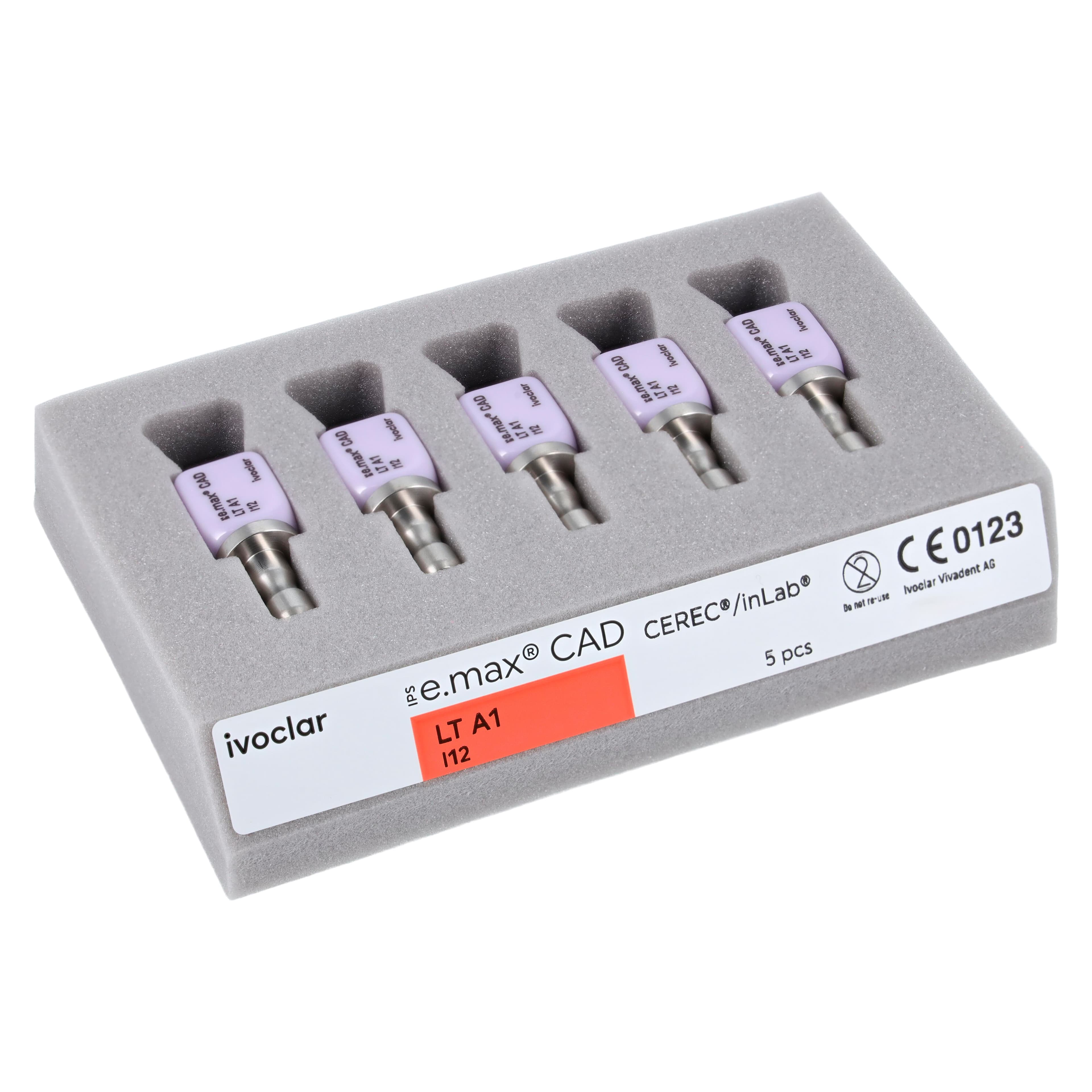 IPS e.max CAD LT (Low Translucency) Milling Blocks, Size I12, Shade A1, for CEREC/inLab, 5/Box thumbnail 9