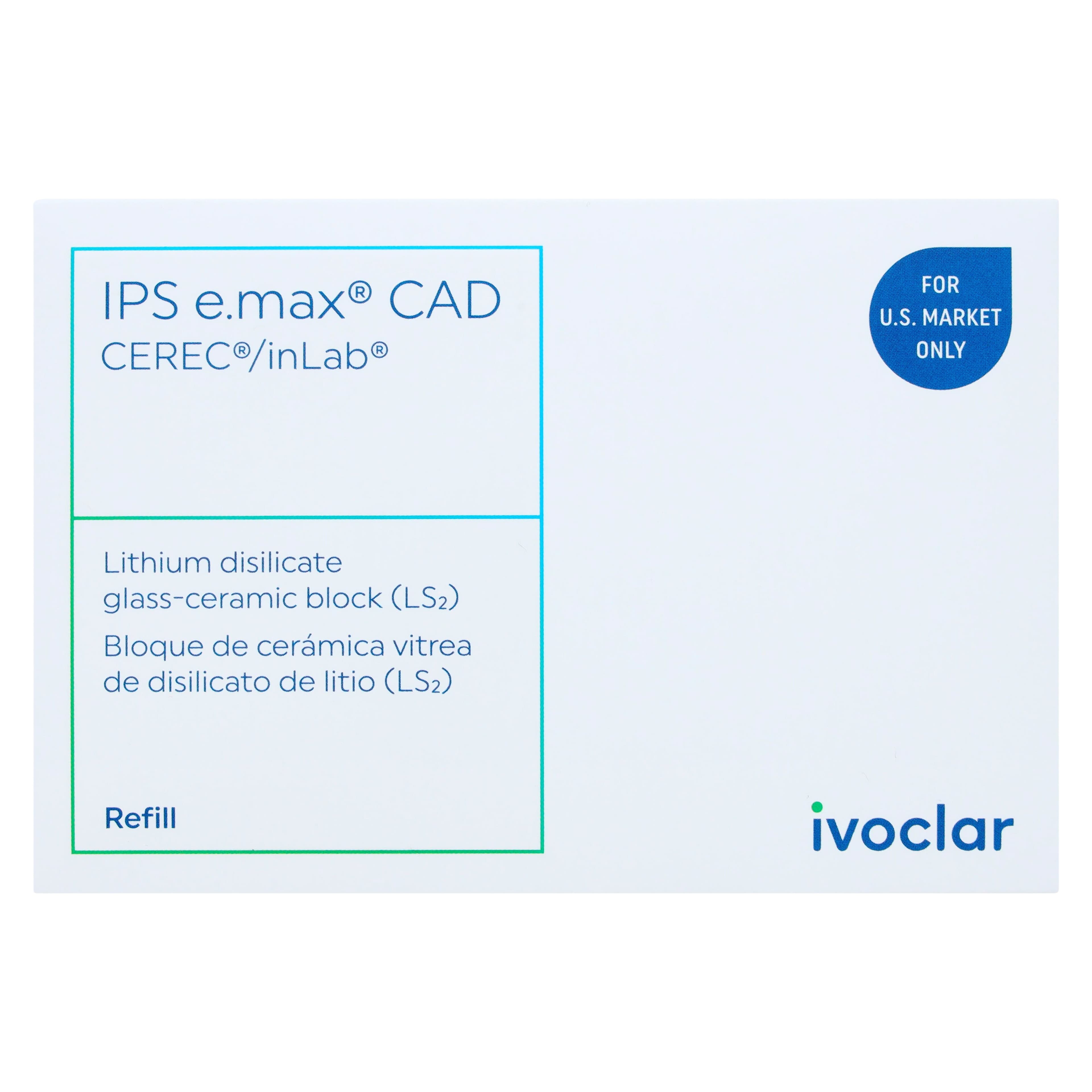 IPS e.max CAD LT (Low Translucency) Milling Blocks, Size I12, Shade A1, for CEREC/inLab, 5/Box thumbnail 4