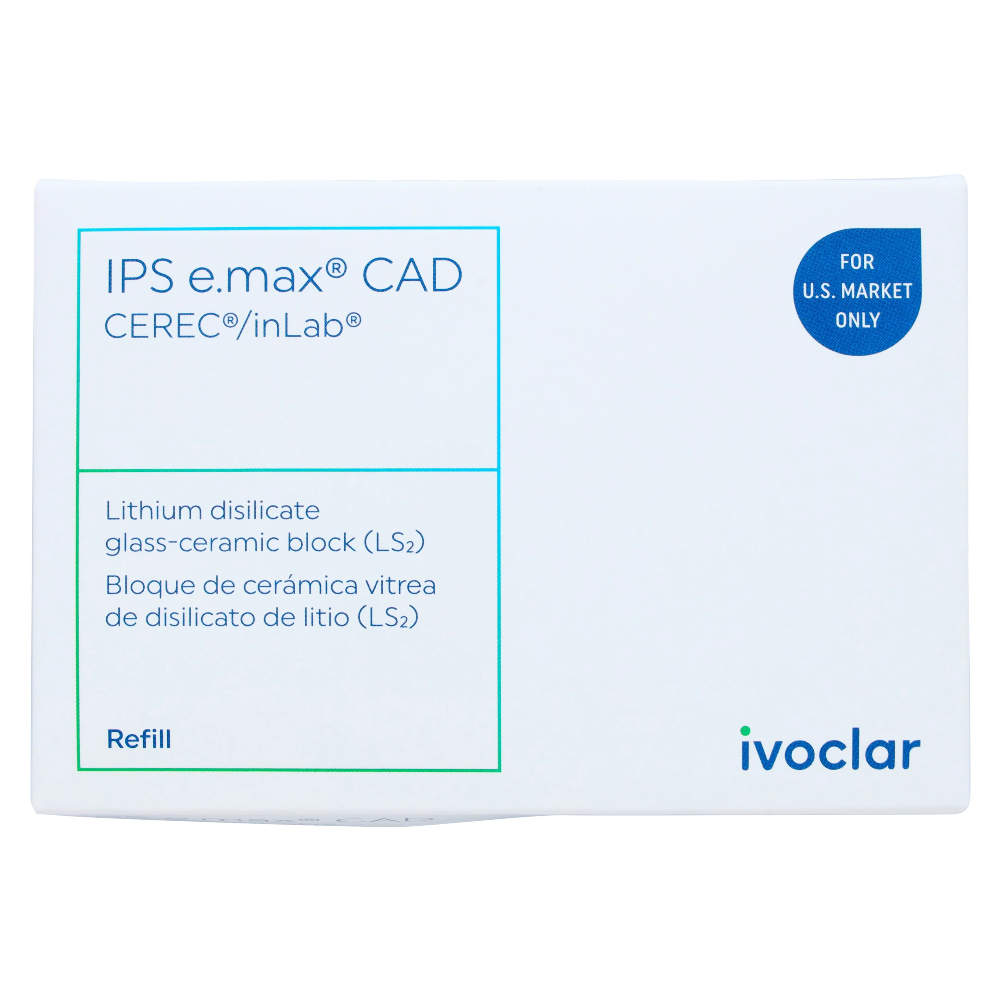 IPS e.max CAD LT (Low Translucency) Milling Blocks, Size I12, Shade A2, 5/Pkg thumbnail 4