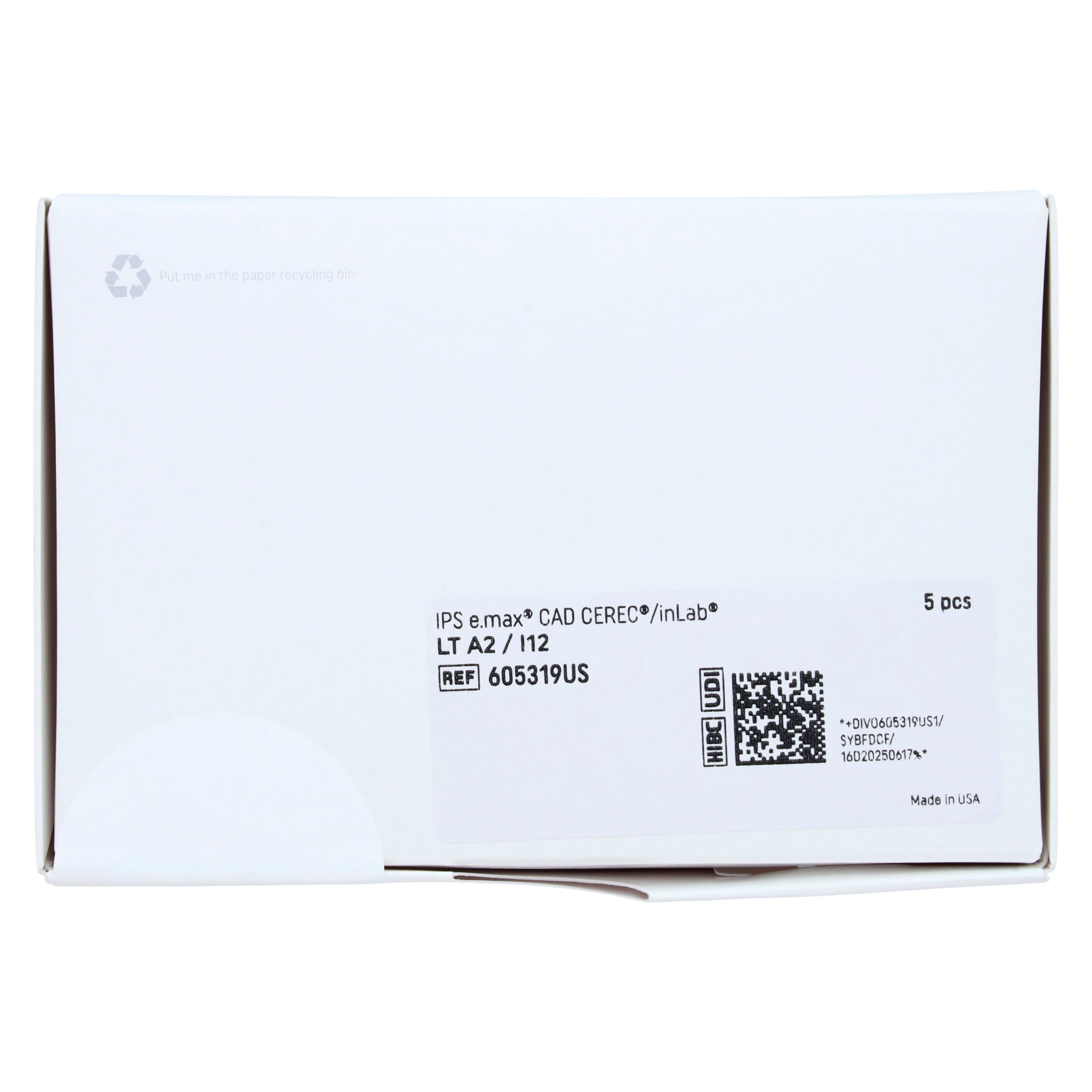 IPS e.max CAD LT (Low Translucency) Milling Blocks, Size I12, Shade A2, 5/Pkg thumbnail 5
