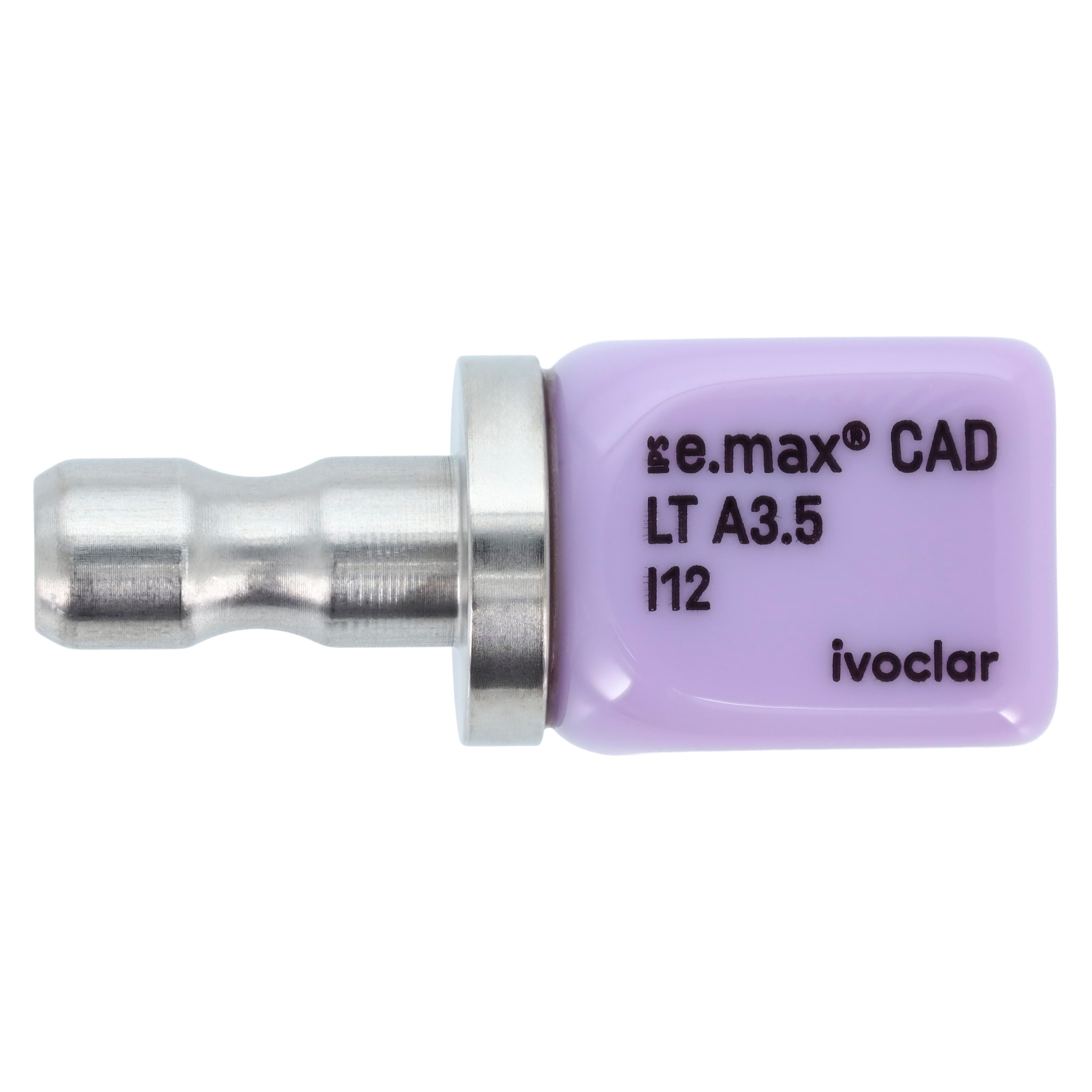 IPS e.max CAD CEREC/inLab LT Milling Block, Shade A3.5, Size I12, Low Translucency, 5/Box thumbnail 7