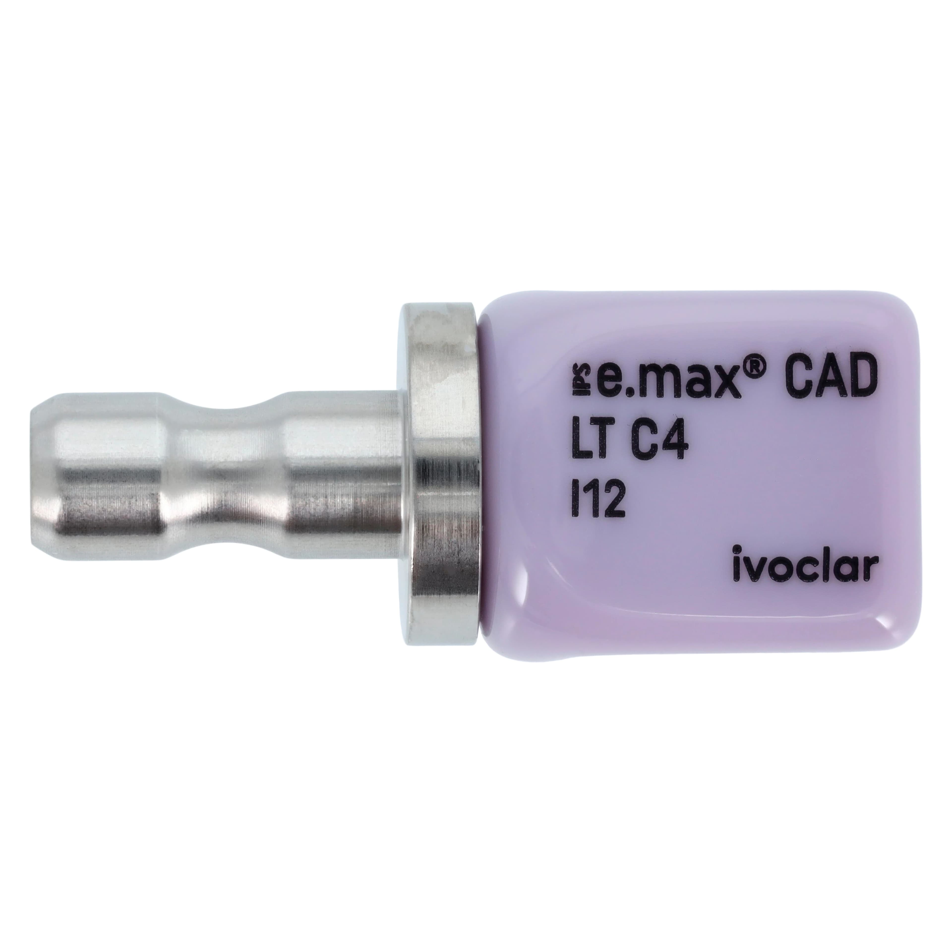 IPS e.max CAD LT (Low Translucency) Milling Blocks, Size I12, Shade C4, 5/Box - IPS e.max CAD CEREC/inLab LT C4 I12 (5) - Image 1