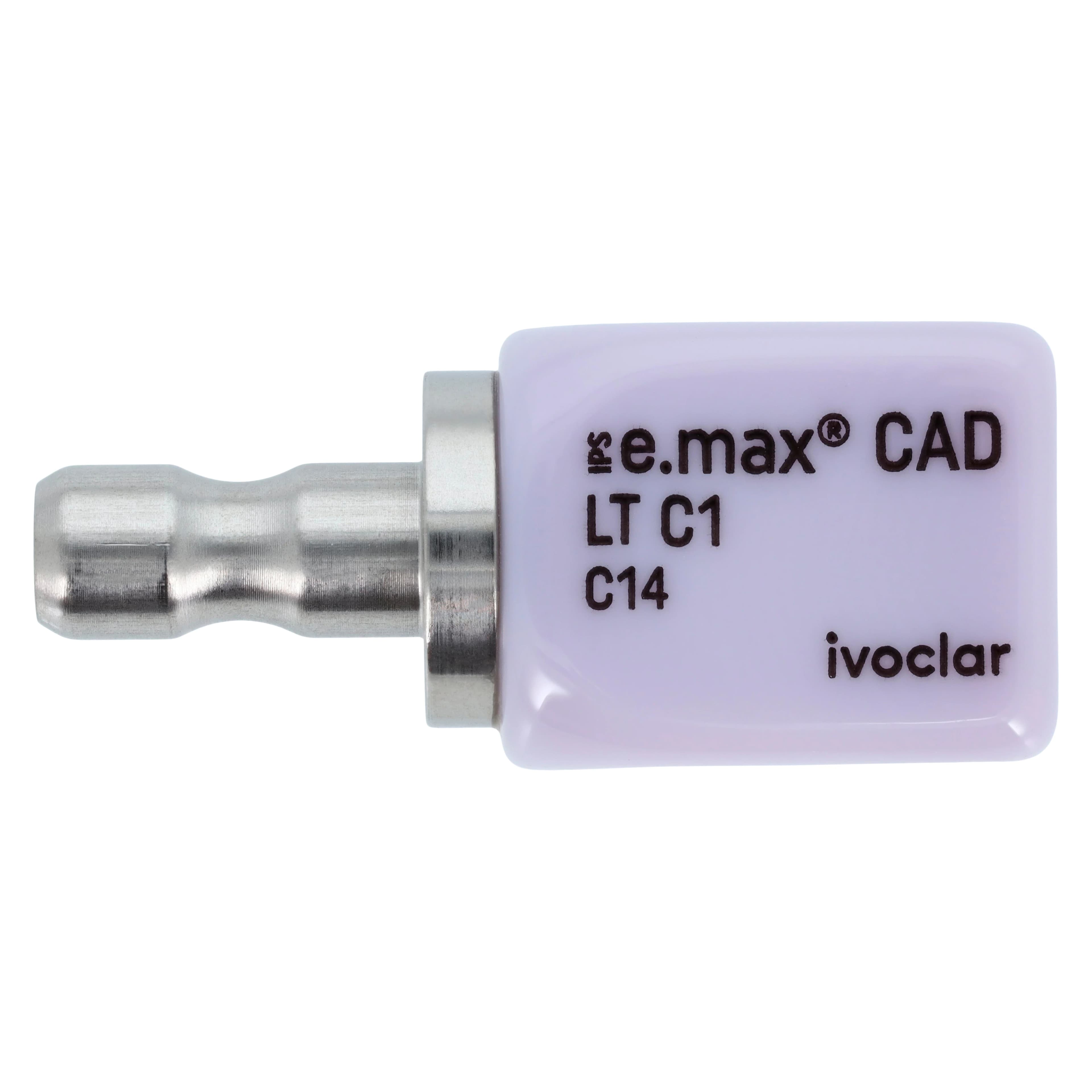 IPS e.max CAD LT (Low Translucency) Milling Blocks, Shade C1, Size C14, for CEREC/inLab, 5/Pkg - IPS e.max CAD CEREC/inLab LT C1 C14 (5) - Image 1