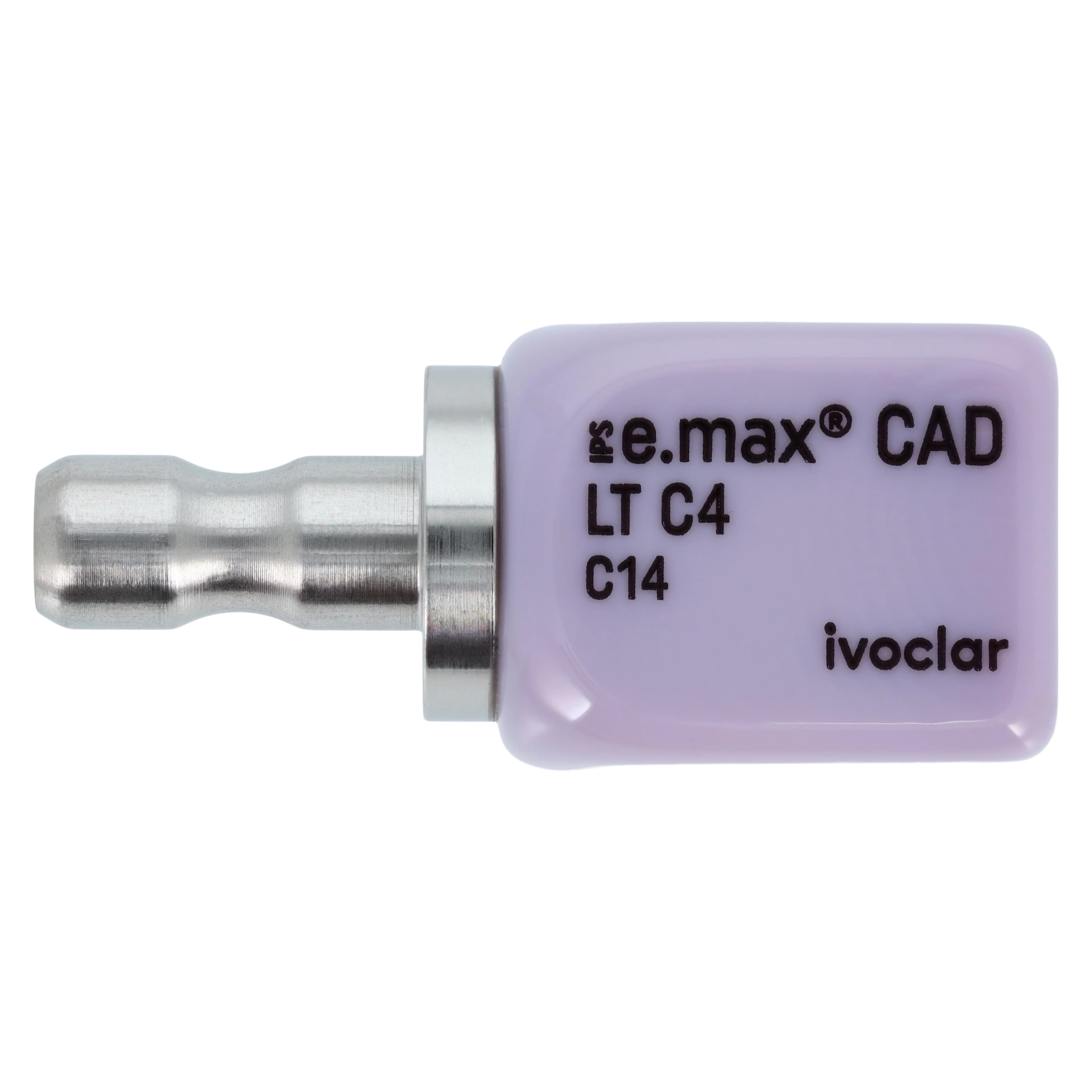 IPS e.max CAD LT (Low Translucency) Milling Blocks, Shade C4, Size C14, for CEREC/inLab, 5/Box - IPS e.max CAD CEREC/inLab LT C4 C14 (5) - Image 1