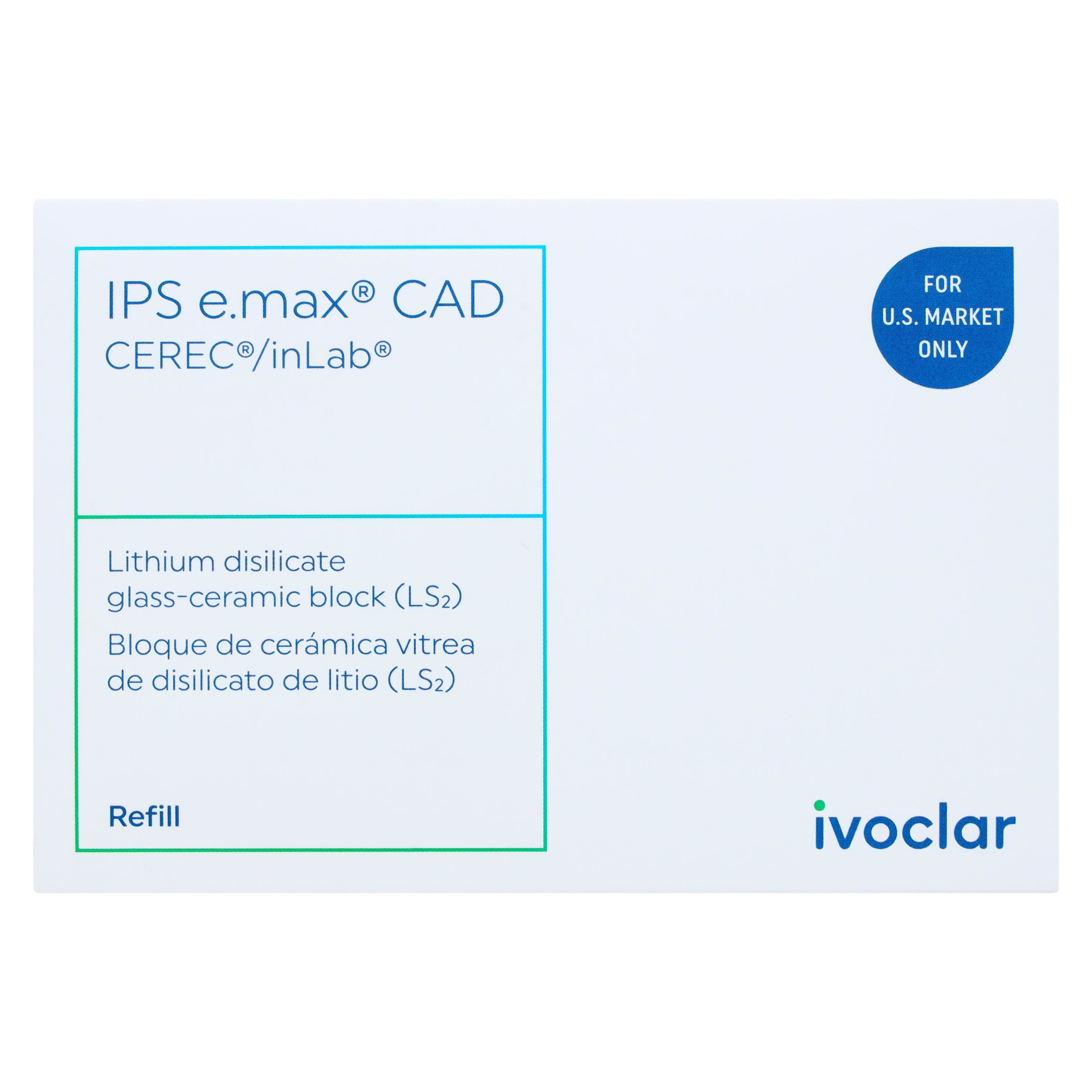 IPS e.max CAD LT (Low Translucency) Milling Blocks, Size C14, Shade D3, for CEREC/inLab, 5/Box thumbnail 6