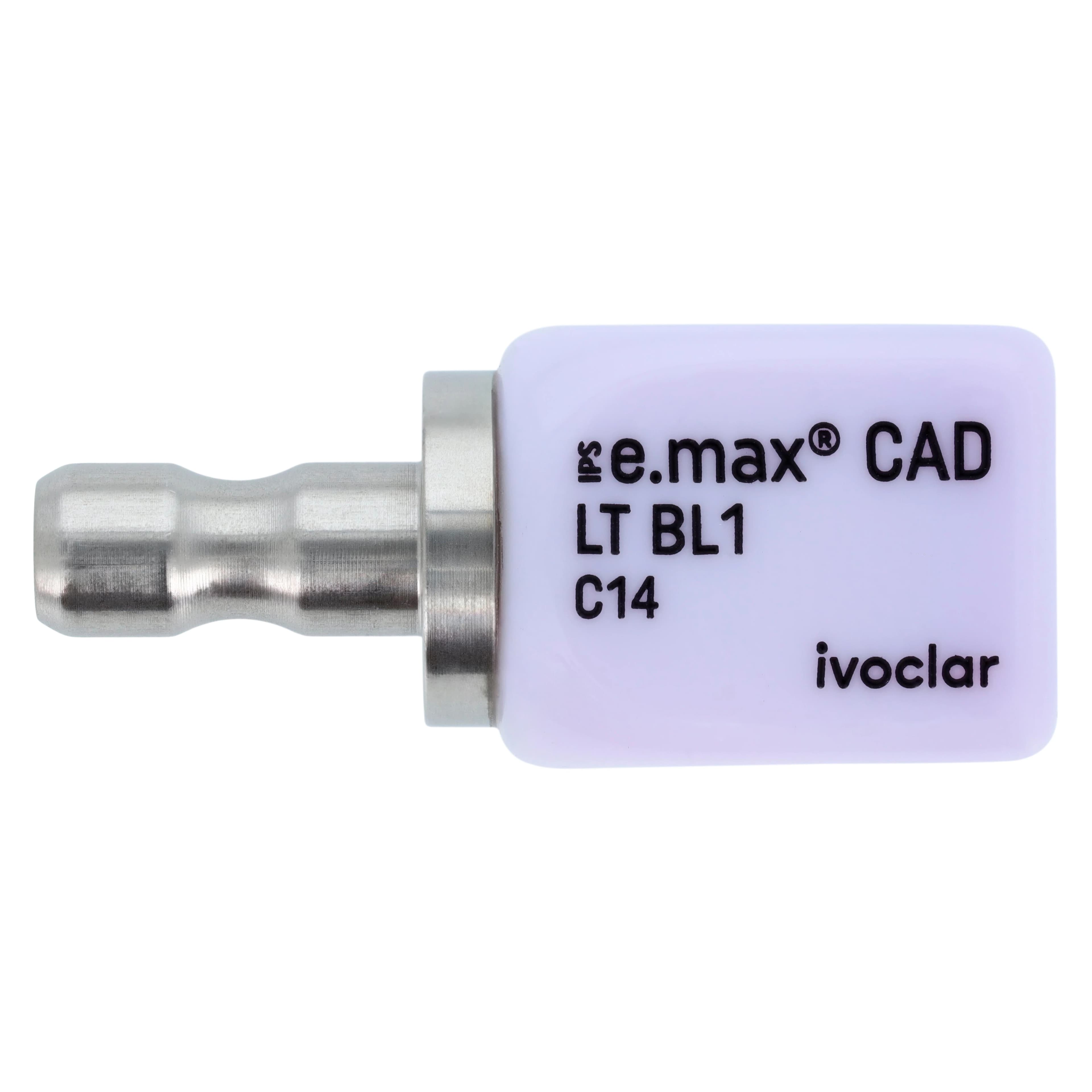 IPS e.max CAD CEREC/inLab LT Block, Shade BL1, Size C14, 5/Pk - IPS e.max CAD CEREC/inLab LT BL1 C14 (5) - Image 1