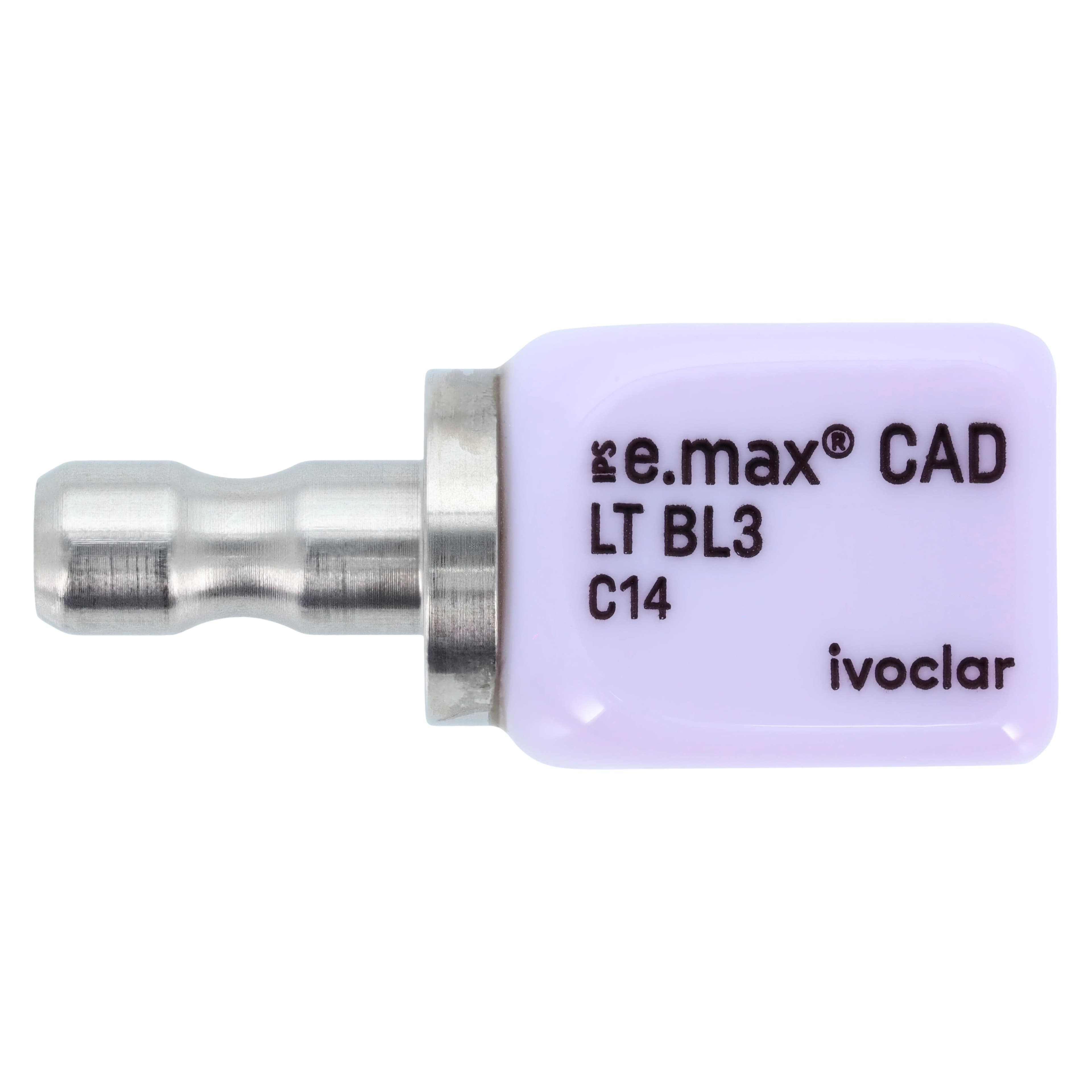 IPS e.max CAD LT CEREC/inLab Milling Block, Shade BL3, Size C14, Low Translucency, 5/Box thumbnail 9