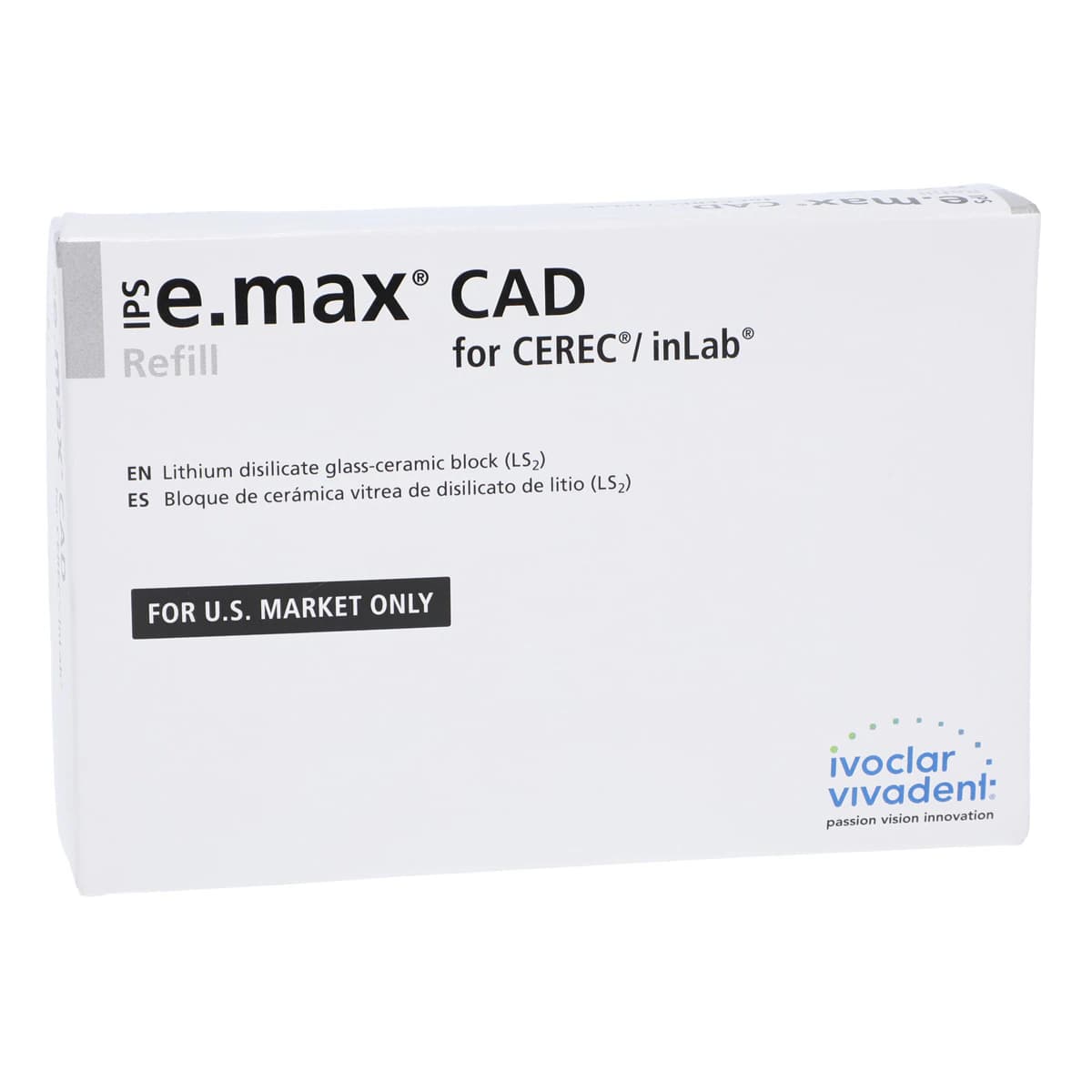 IPS e.max CAD HT (High Translucency) Lithium Disilicate Milling Blocks, Size C14, Shade A3.5, 5/Box - IPS e.max CAD CEREC/inLab HT A3.5 C14 (5) - Image 1