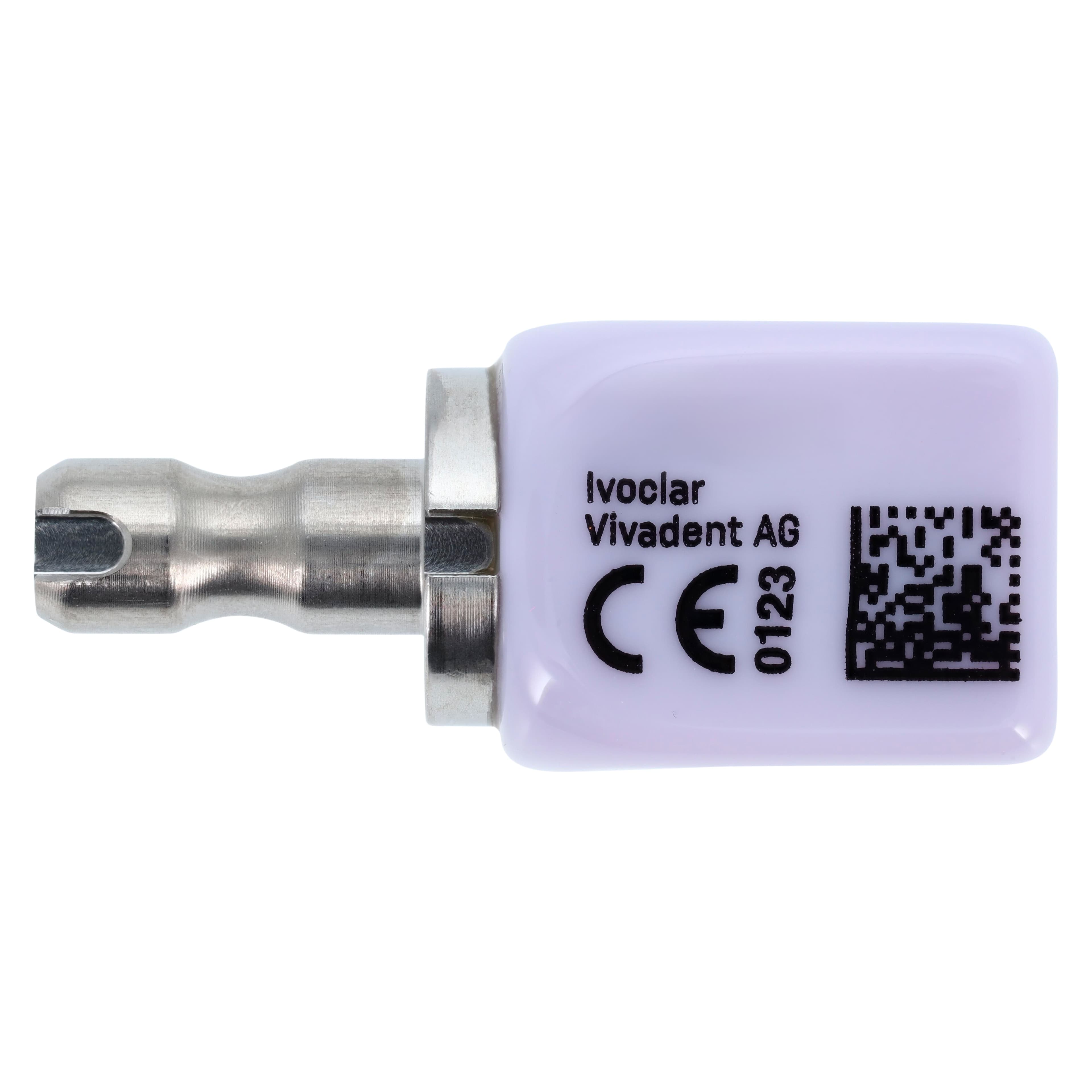 IPS e.max CAD HT CEREC/inLab Milling Block, Size C14, Shade C1, High Translucency, 5/Pkg thumbnail 3