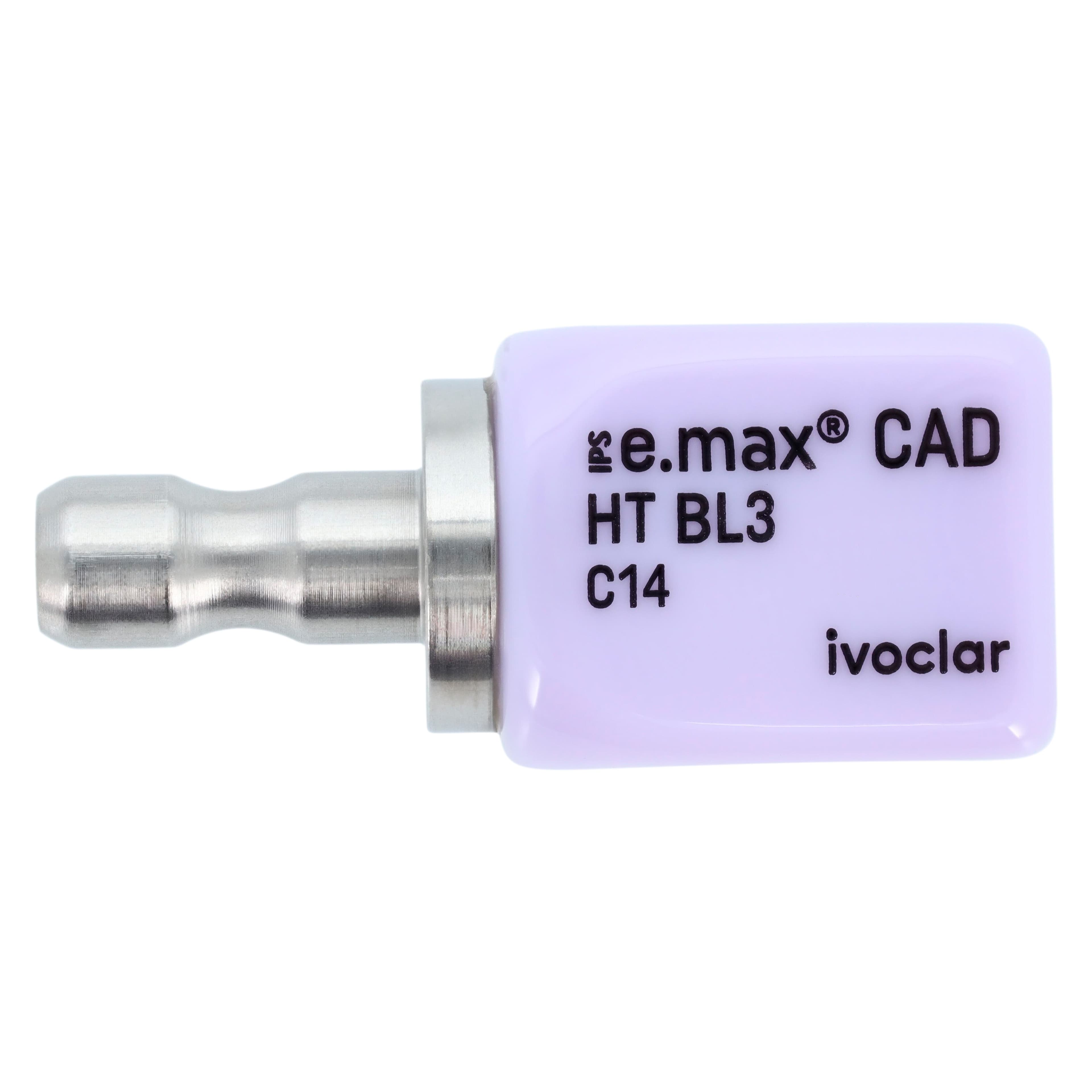 IPS e.max CAD HT (High Translucency) Lithium Disilicate Milling Block, Shade BL3, Size C14, for CEREC/inLab, 5/Box thumbnail 6