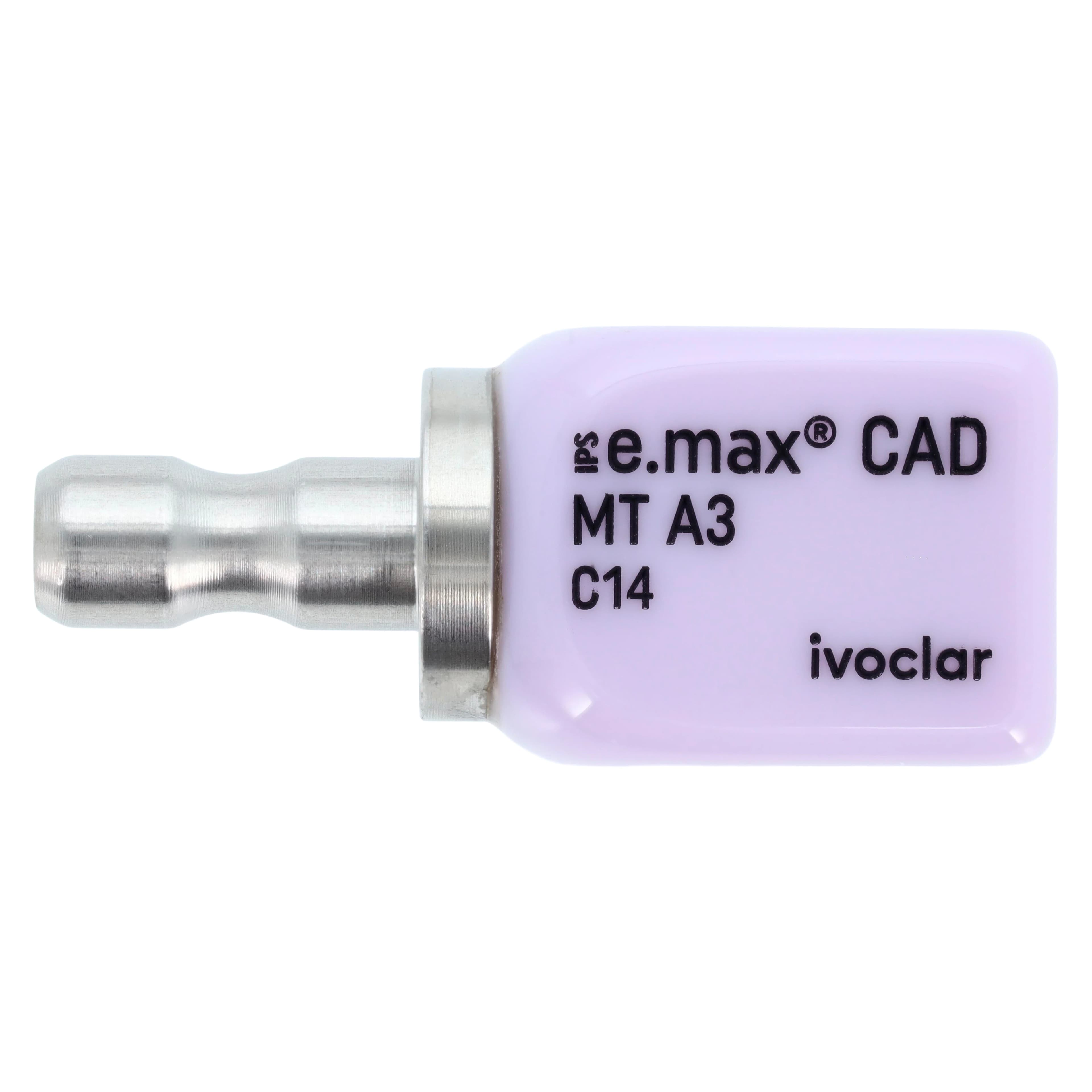 IPS e.max CAD MT (Medium Translucency) Lithium Disilicate Milling Blocks, C14, Shade A3, 5/Box thumbnail 8