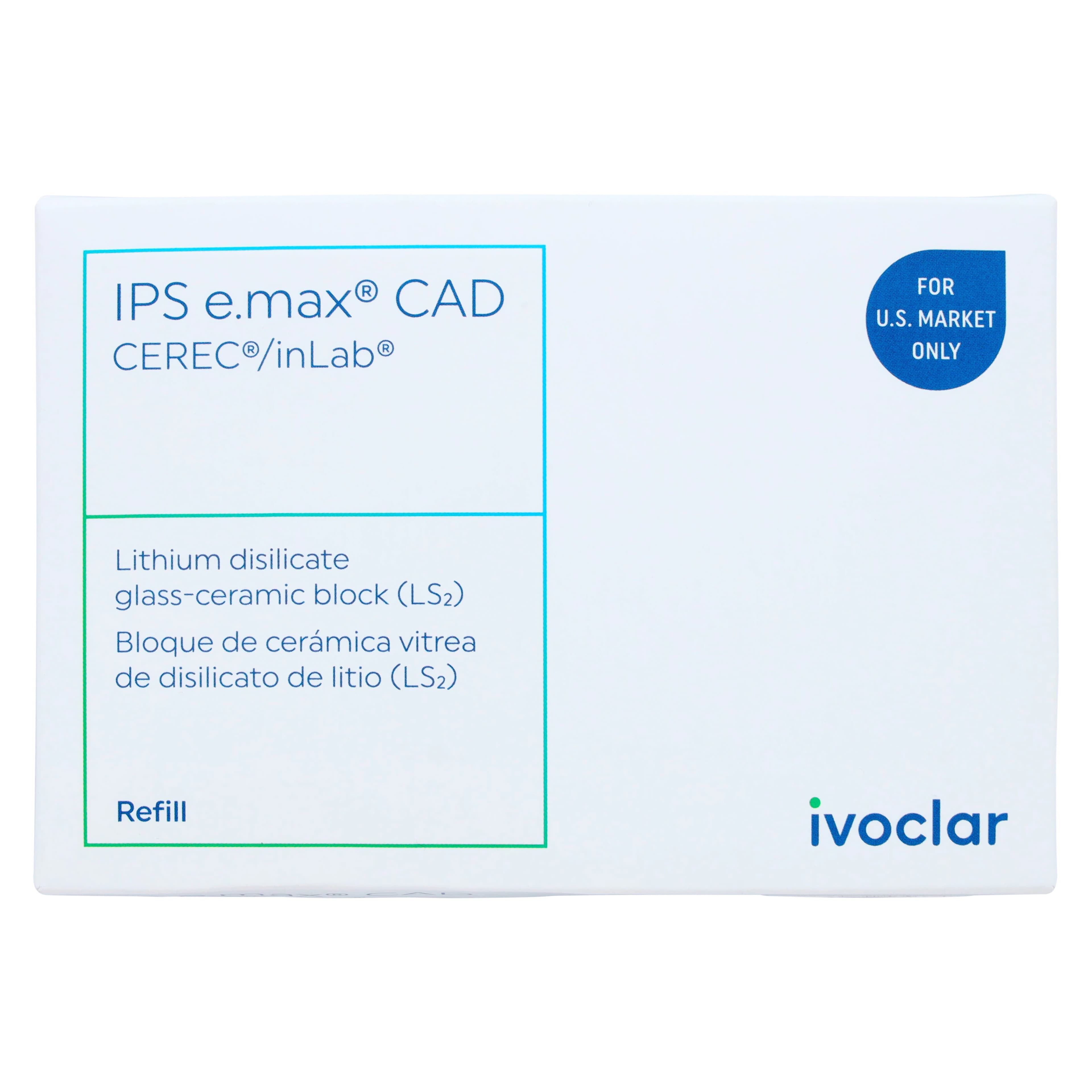 IPS e.max CAD MT (Medium Translucency) Lithium Disilicate Milling Blocks, C14, Shade A3, 5/Box thumbnail 5