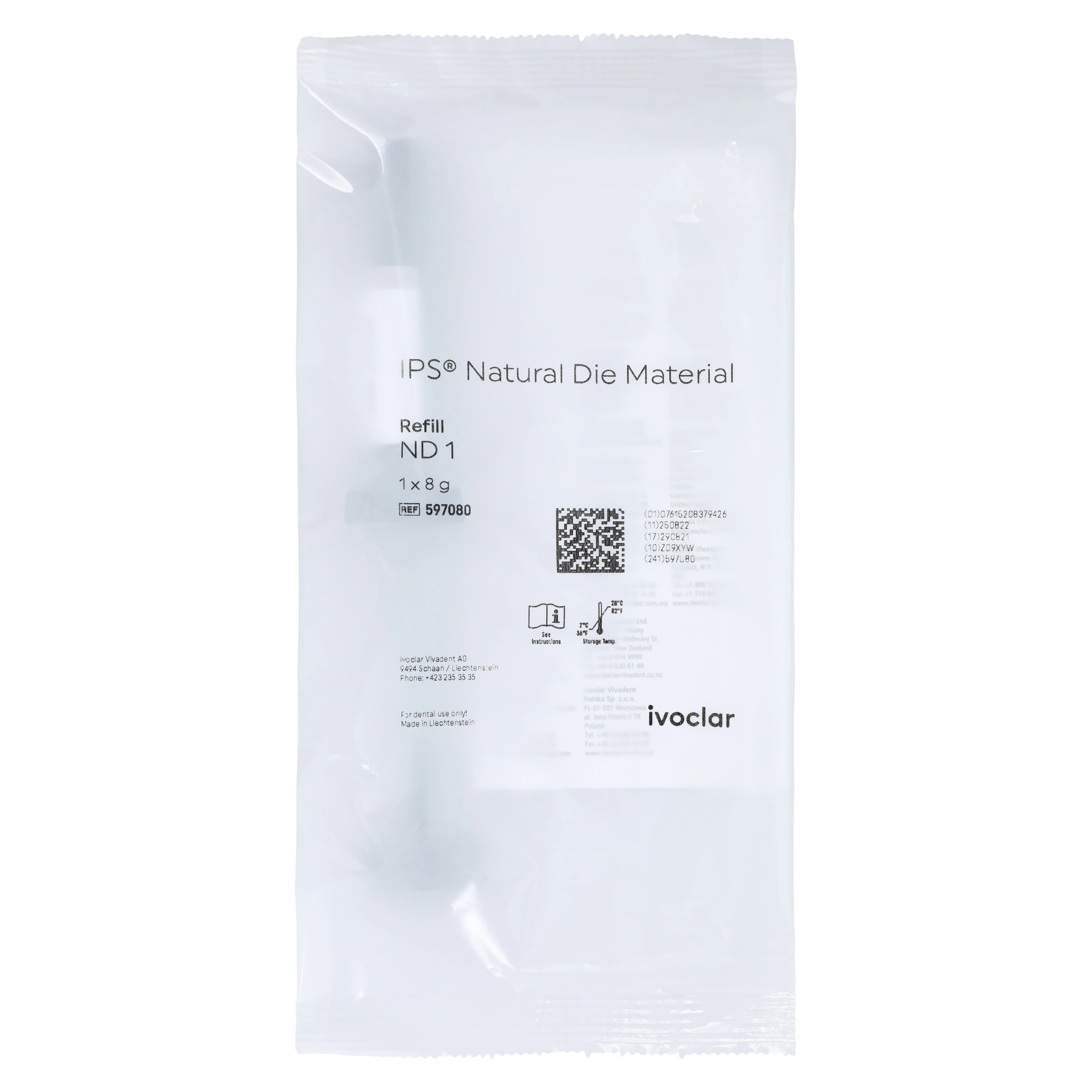 IPS Natural Die Material ND1 Refill, 8 g Syringe, Shade ND1 - -IPS Natural Die Material ND1 Refill - Image 1