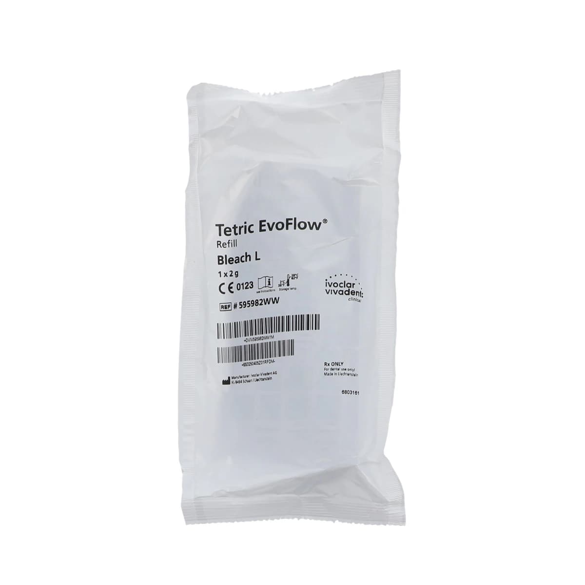Tetric EvoFlow® Flowable Composite Syringe Refill, Bleach L, 2g, 595982WW - Tetric EvoFlow® Refills Bleach Shades L Syringe 2g - Image 1