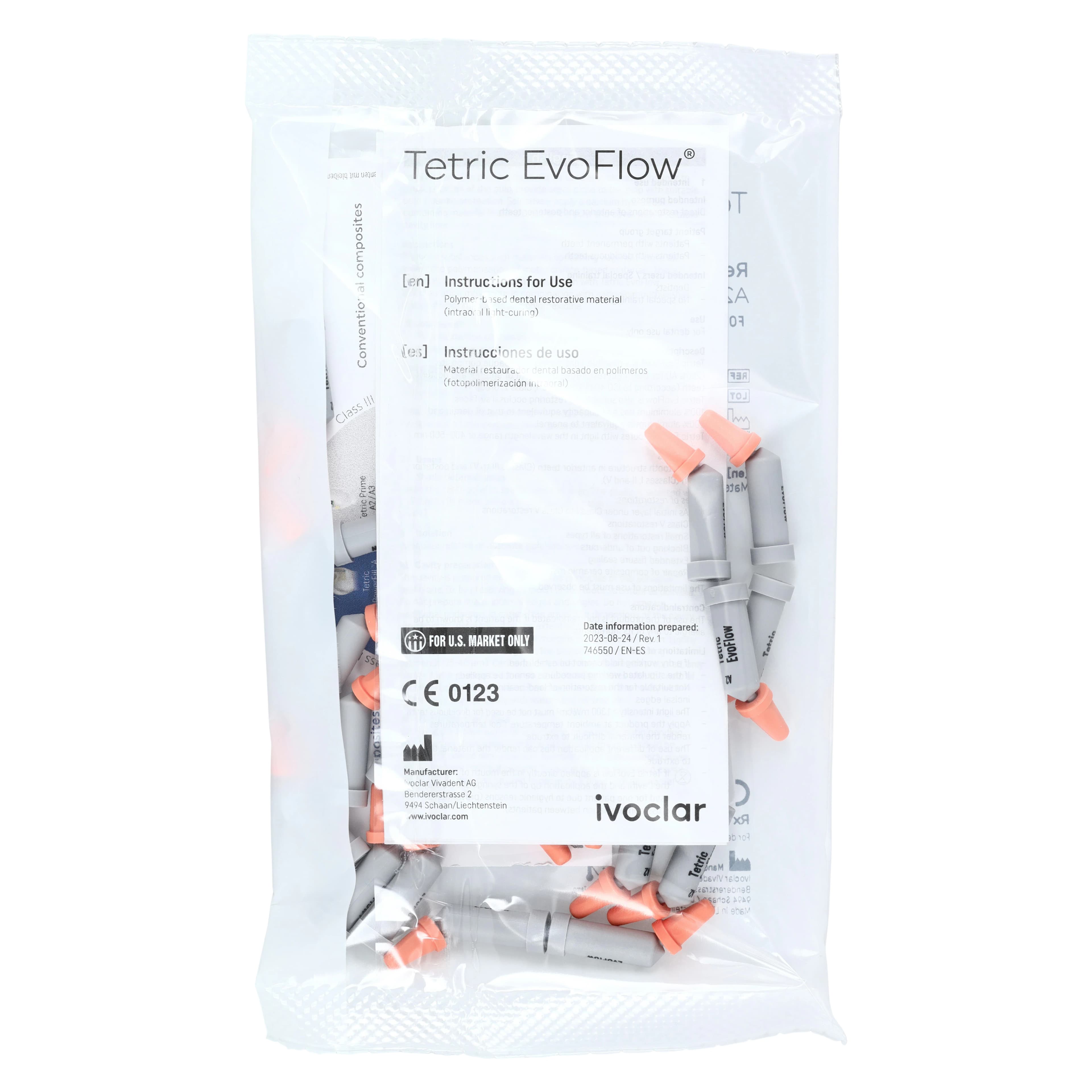Tetric EvoFlow Flowable Composite Refill, Shade A2, 0.2 g Cavifil, 20/Pack, 595988US thumbnail 3