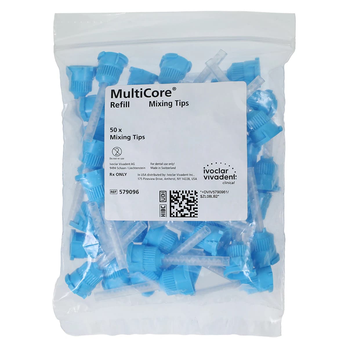 MultiCore Flow Mixing Tips Refill, Blue, 50/Box - MultiCore Mixing Tips Refill /50 - Image 1
