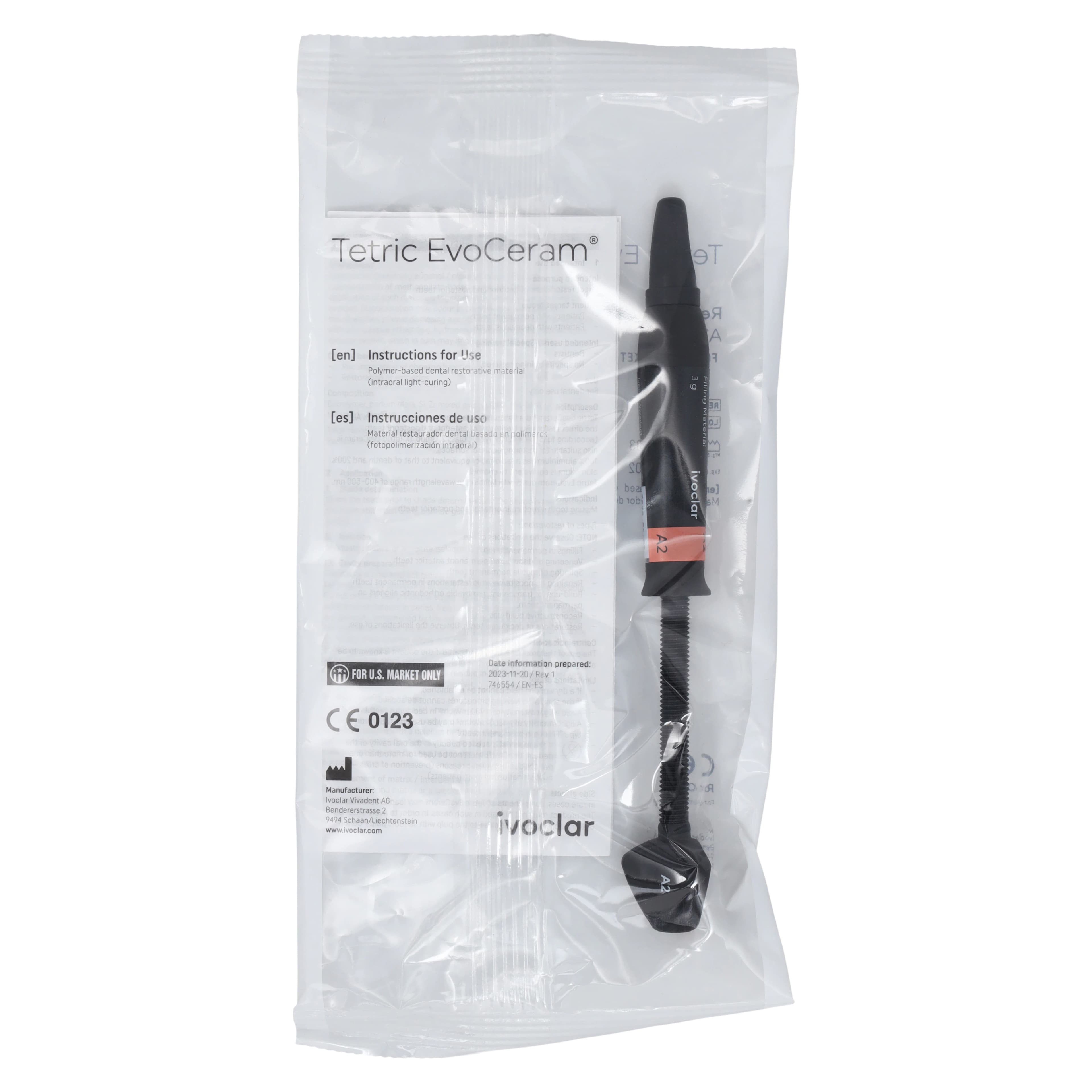 Tetric EvoCeram Nanohybrid Composite, Syringe Refill, Shade A2, 3 g, 590313US thumbnail 4