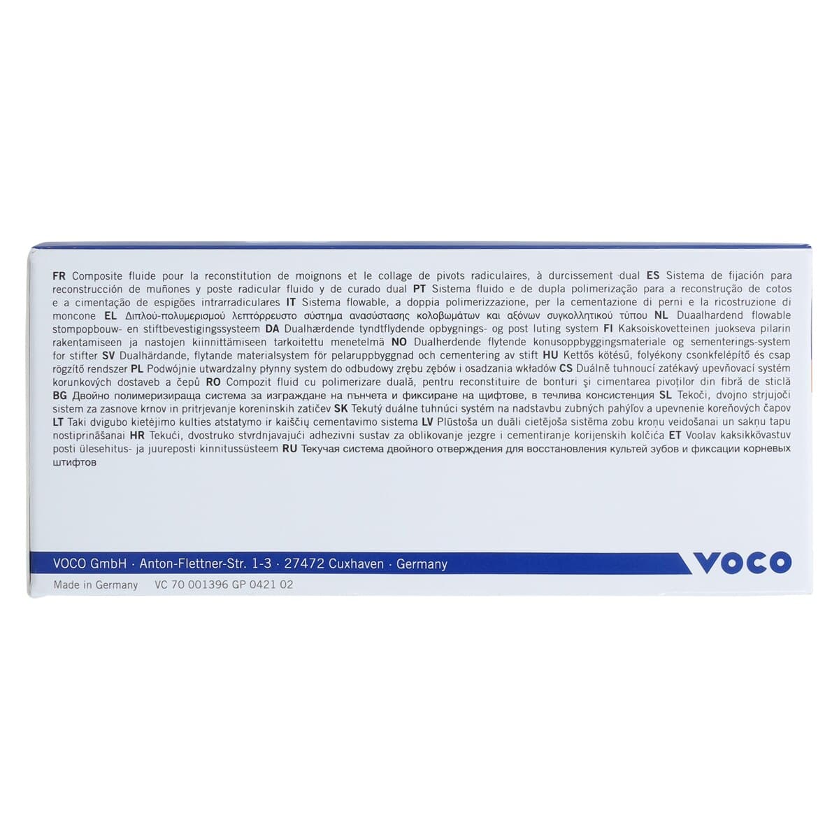Voco Rebilda DC Core Build-Up Composite, White, 50 g Cartridge Refill with Mixing and Intraoral Tips thumbnail 10