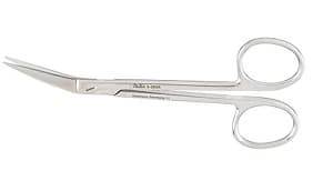 Miltex Wagner Surgical Scissors, 4.75" (4 3/4"), Angled, Smooth Blade, Sharp Tips, Stainless Steel - Miltex 4.75" angled Wagner surgical scissors with a smooth blade and sharp tips - Image 1