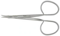 Miltex Reeh Stitch Scissors, 3-7/8" (9.8 cm), Sharp Tips, Small Hook, One Blade, Stainless Steel, Each - Stitch Scissors - Reeh 3-7/8" - Sharp. Small Hook, One Blade - Image 1