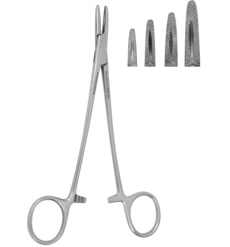 Vantage Mayo-Hegar Needle Holder, Serrated Jaw, 8" Stainless Steel - Vant Mayo-Hegar Needle Ho - Image 1