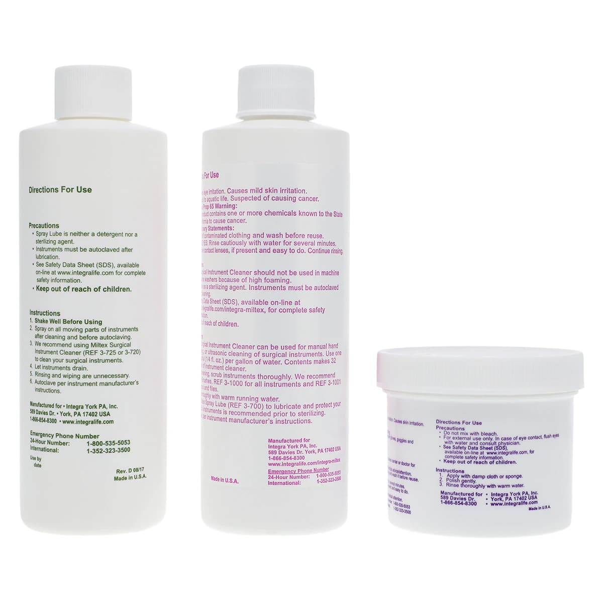 Miltex Instrument Care System Kit 3-800, Includes Spray Lube, Cleaner, Stain Remover, Brushes & DVD thumbnail 5