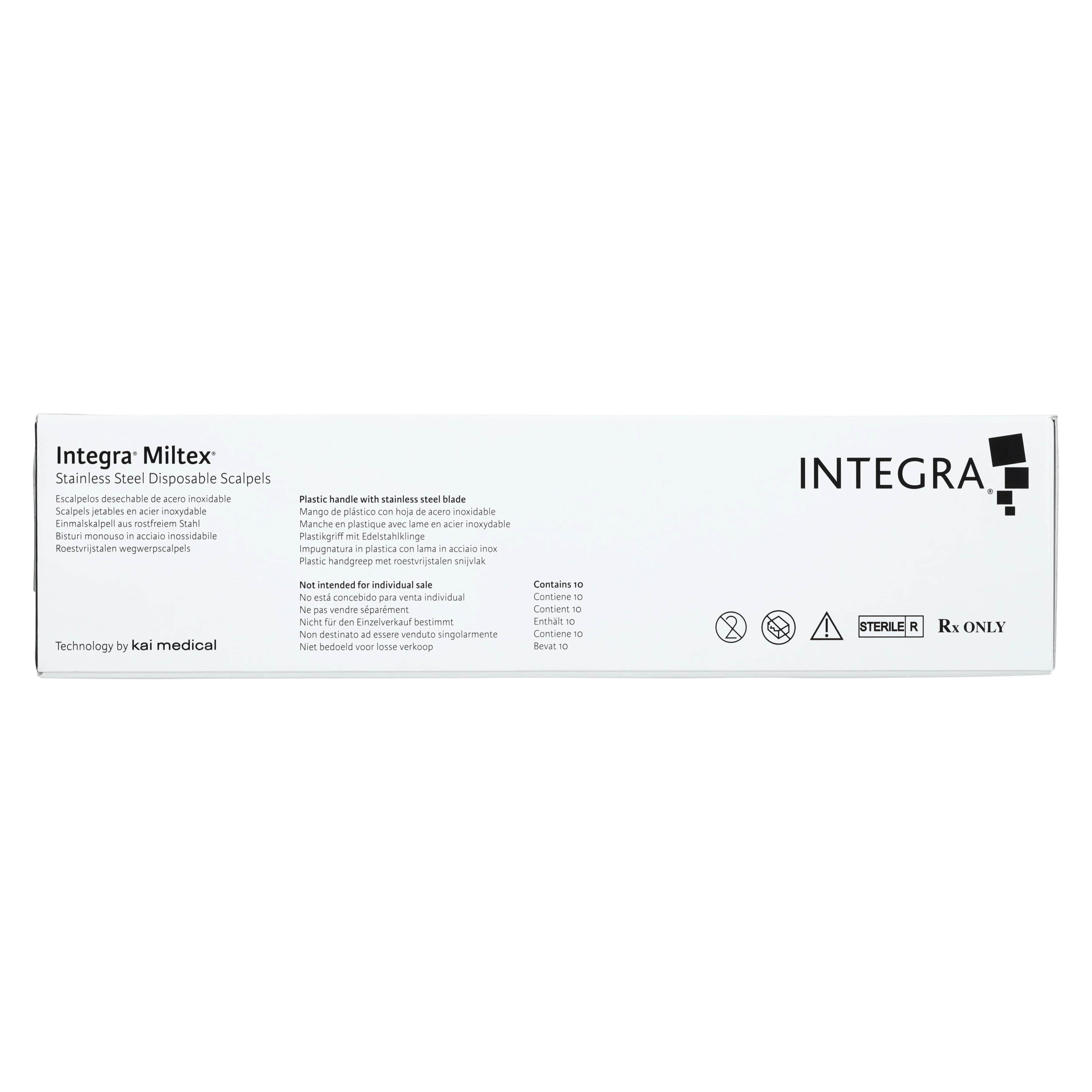 Miltex Sterile Disposable Scalpel #11, Stainless Steel, Safety Sleeve, 10/Box, 4-411 thumbnail 6