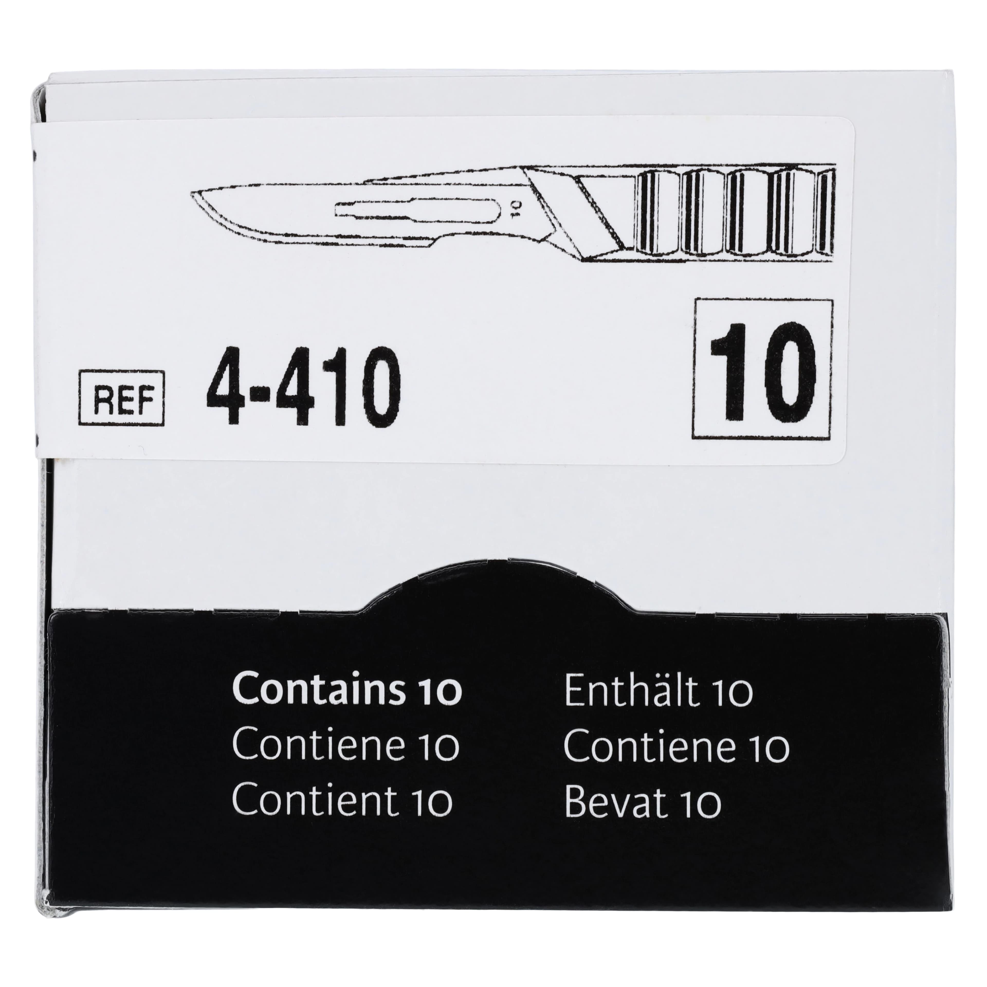Miltex Sterile Disposable Scalpel #10, Stainless Steel, Box of 10, 4-410 thumbnail 2