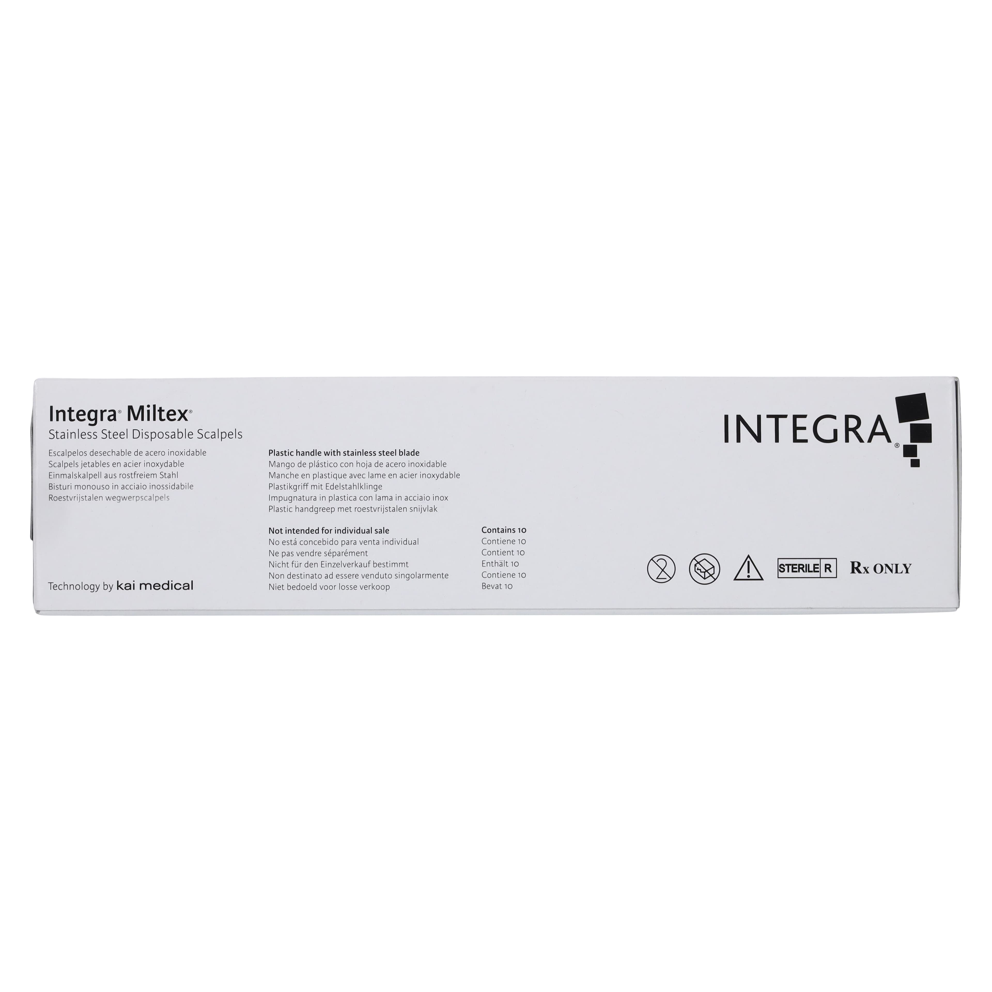 Miltex Sterile Disposable Scalpel #10, Stainless Steel, Box of 10, 4-410 thumbnail 3