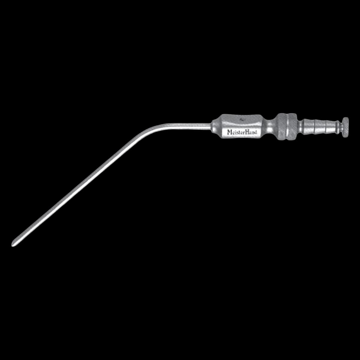 Miltex-Integra Meister-Hand Frazier Suction Tube, 10 Fr, Angled, Stainless Steel, Sterile, MH19-575 - Suction Tube Frazier Angled - Image 1