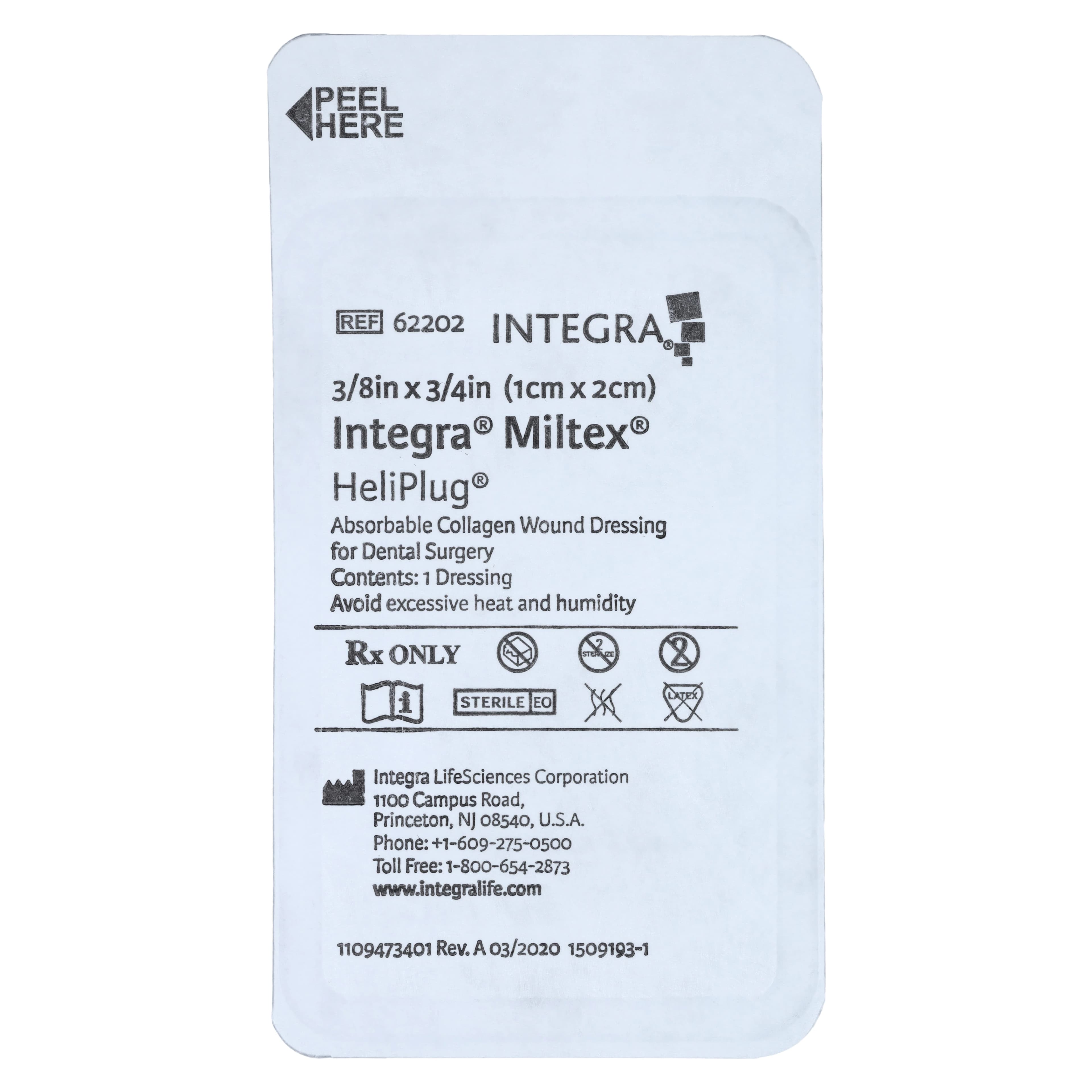 HeliPlug Absorbable Collagen Wound Dressing, 3/8" x 3/4" (1cm x 2cm), 10/Box, 62202 thumbnail 3