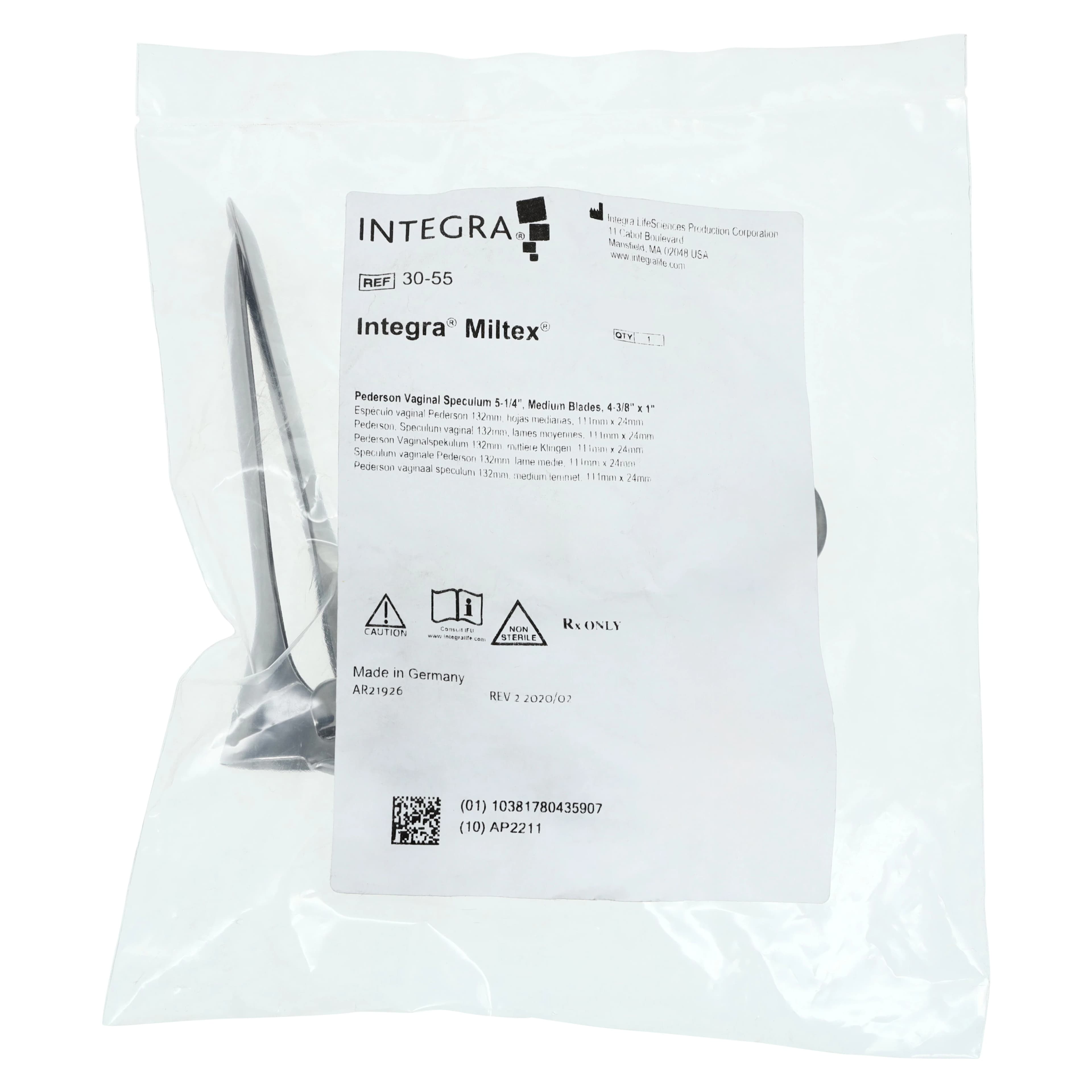 Miltex-Integra Pederson Vaginal Speculum, Medium/Narrow, 7/8" x 4" thumbnail 6