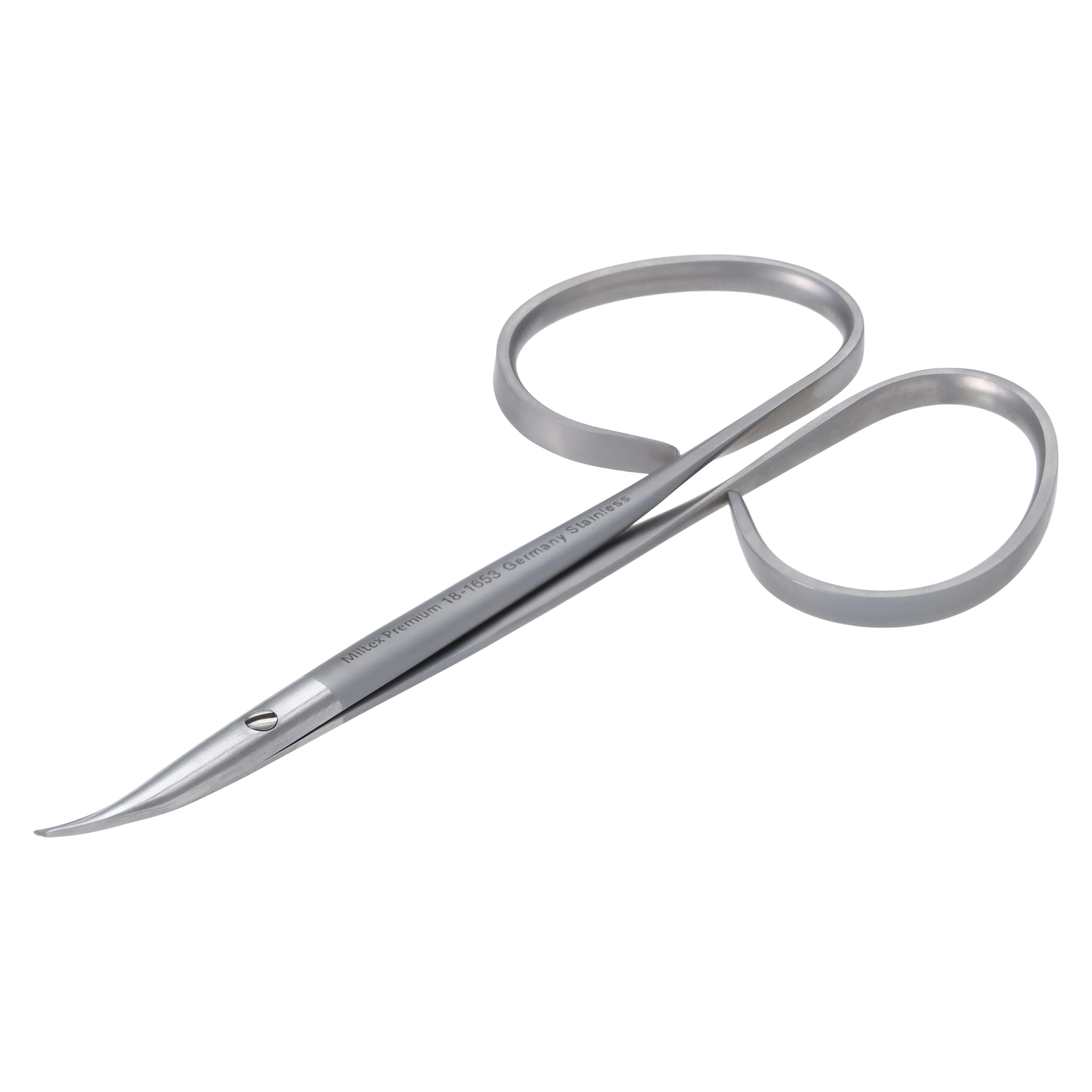 Miltex-Integra Eye Suture Scissors, 4" Curved Ribbon Type, Stainless Steel thumbnail 4