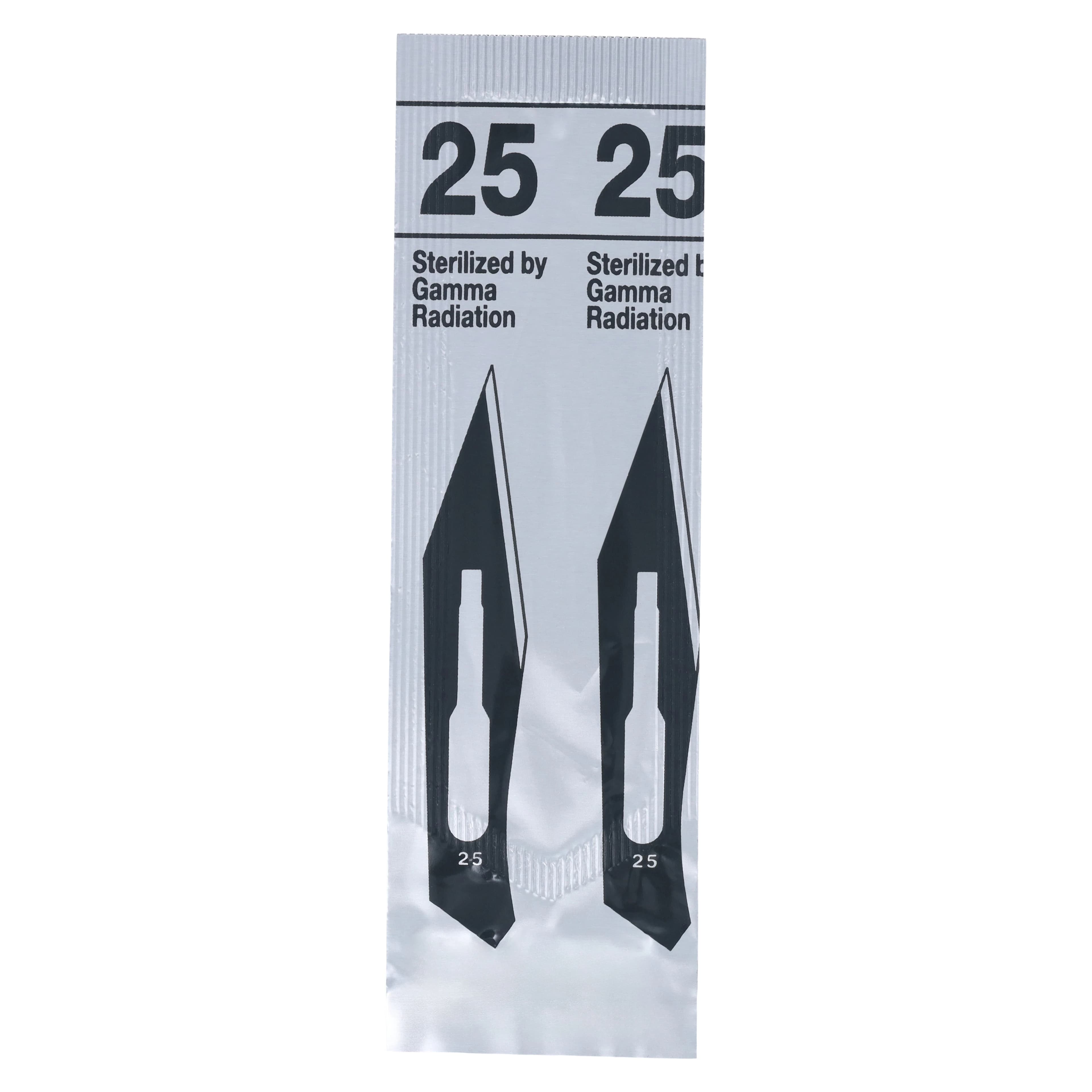 Miltex #25 Stainless Steel Sterile Surgical Blades, Disposable, Individually Wrapped, 100/Box, 4-325 thumbnail 3