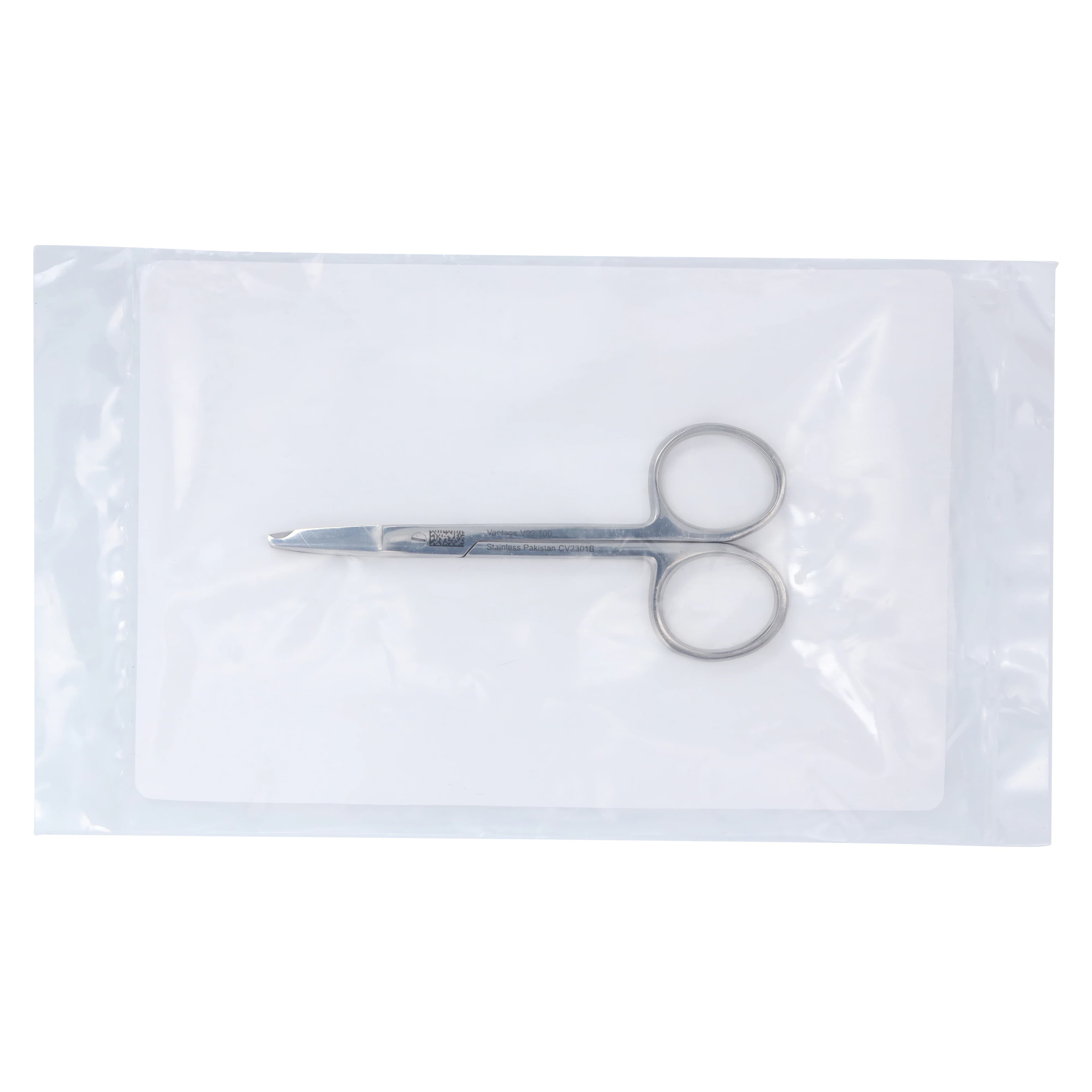 Miltex Vantage Spencer Stitch Scissors, Straight, Blunt Tip, Suture Hook, Stainless Steel, 3-1/2" - Surgical Scissors – 3-1/2" Spencer - Surgical Scissors – 3-1/2" Spencer - Image 1