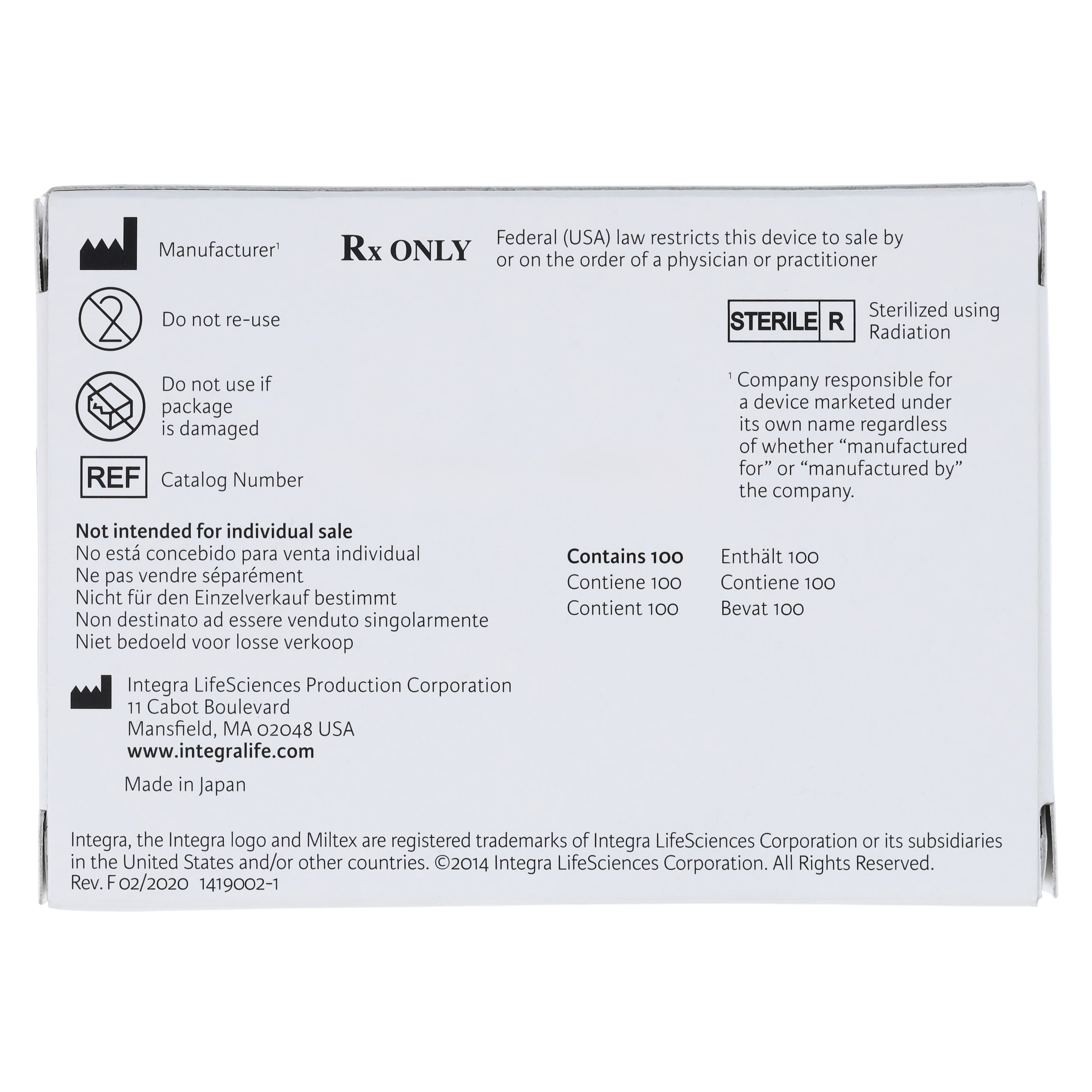 Miltex-Integra #11 Silicone Coated Surgical Blades, Sterile, 100/Box thumbnail 5
