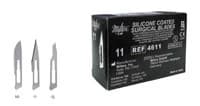 Miltex-Integra #11 Silicone Coated Surgical Blades, Sterile, 100/Box - #11 Silicone Coated Surgical Blades Sterile Box of 100 - Image 1