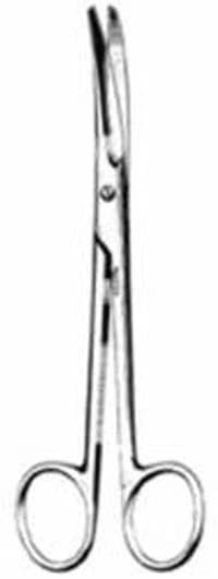 Serratex Mayo Dissecting Scissors, Curved, Serrated Blade, 6-3/4", Stainless Steel, Reusable - Serratex Mayo Scissor Cur - Image 1
