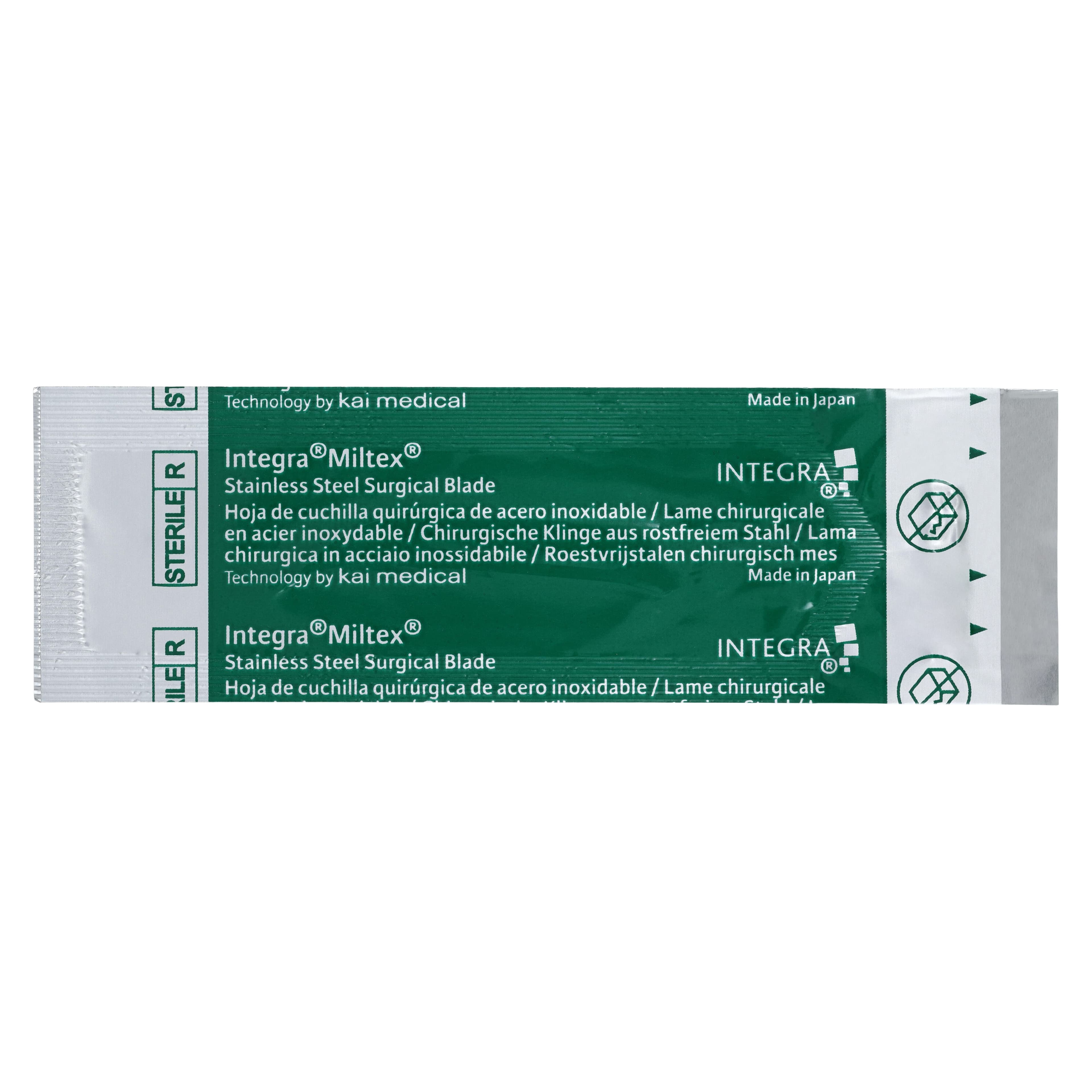 Miltex #12B Sterile Stainless Steel Surgical Blades, Double-Edge, Individually Wrapped, 100/Box, 4-312B thumbnail 4
