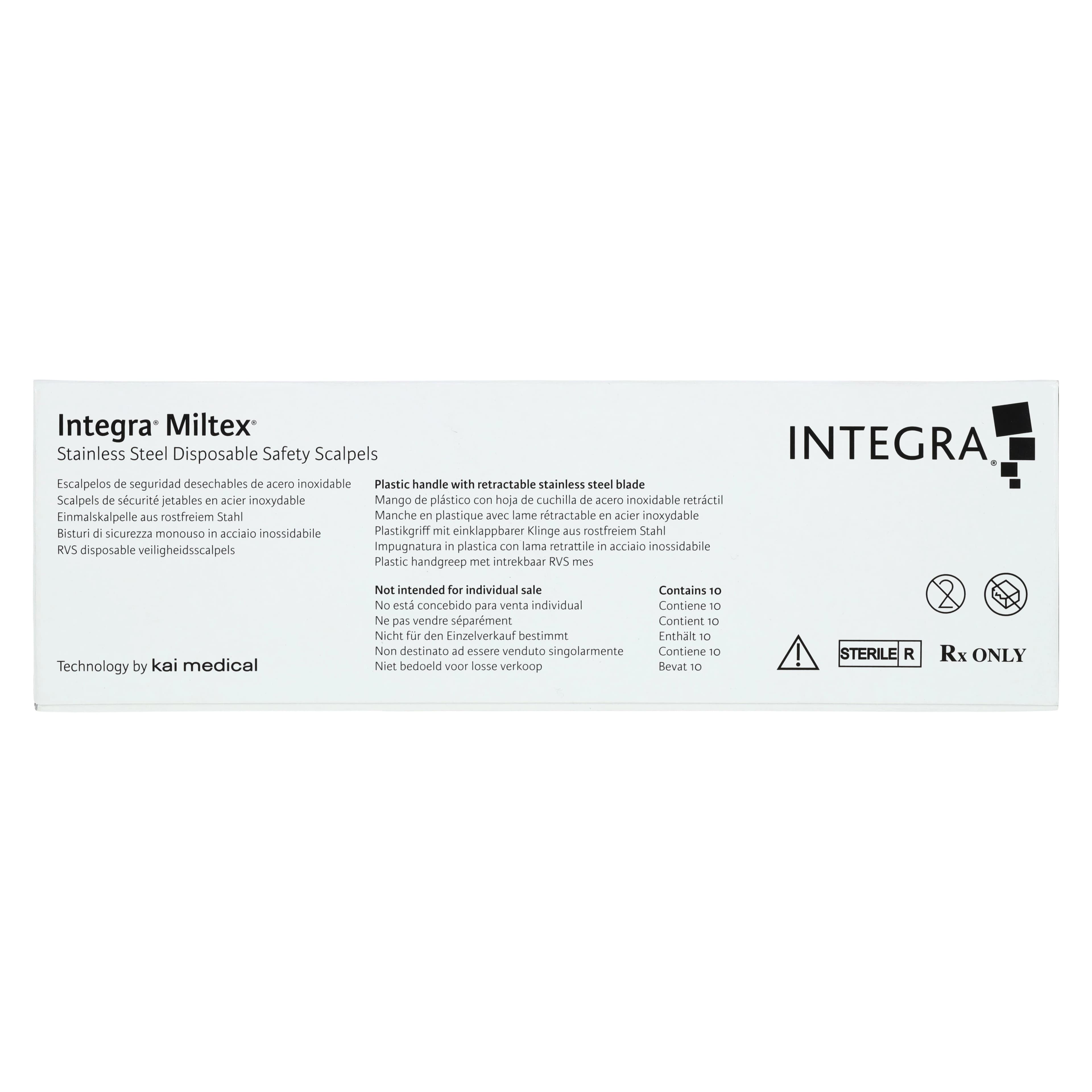 #11 Disposable Safety Scalpel, Sterile, Retractable Stainless Steel Blade, Green Handle, 10/Box, 4-511 thumbnail 7
