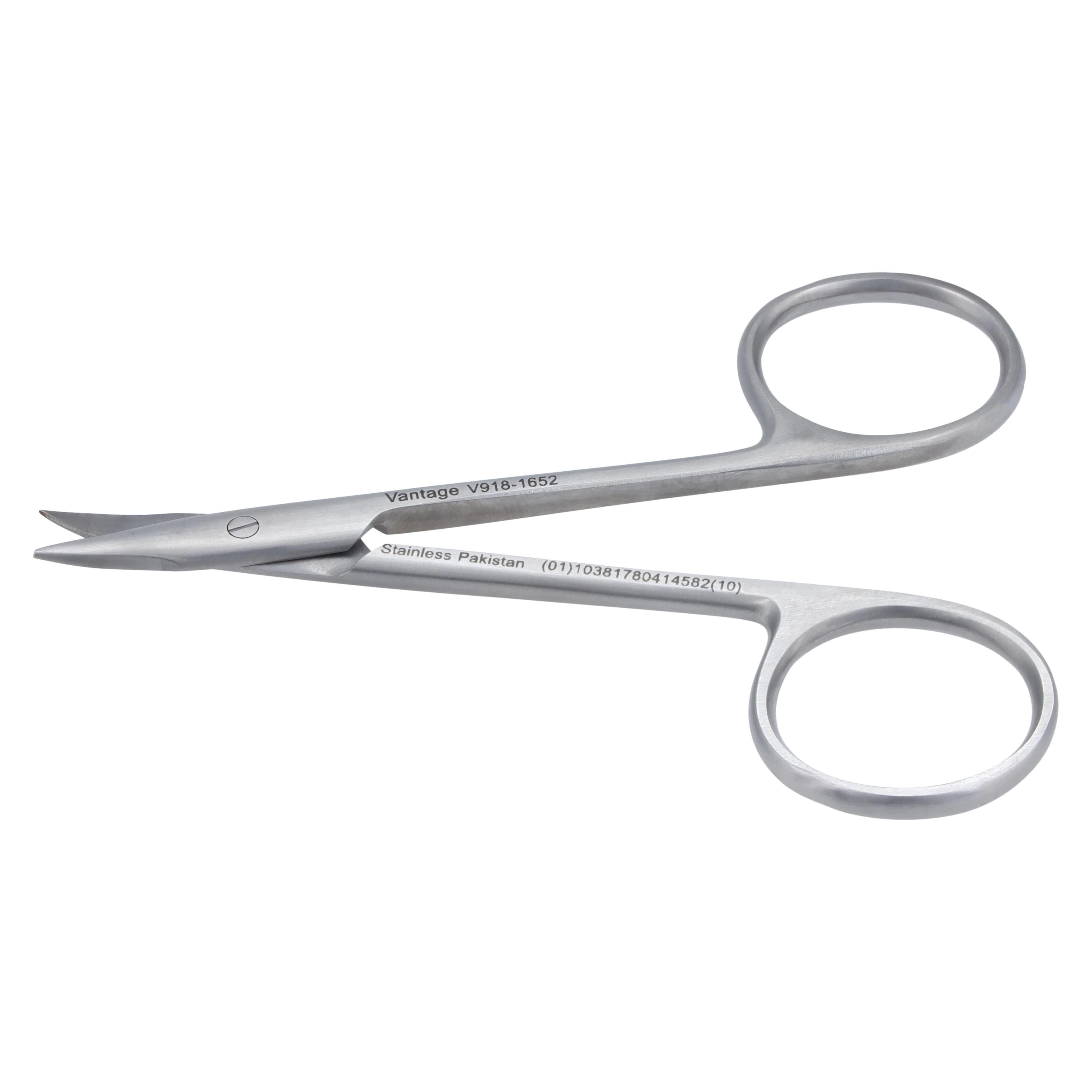 Miltex Vantage Gradle Eye Suture Scissors, Curved, 3-3/4", Stainless Steel - Scissor Gradle Eye - Image 1