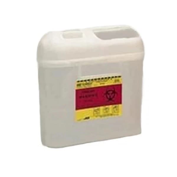 BD Patient Room Sharps Collector, 5.4 Qt, Pearl, Counterbalanced Side Entry, 305425 - Patient Room Sharps Collectors, 5.4 Qt, Pearl, 1 Ea/Ca, 305425 - Image 1